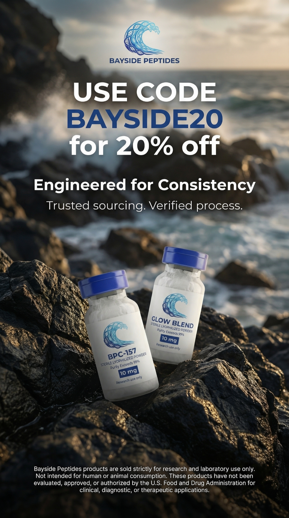 Bayside Peptides, LLC Facebook ad from Feb 15, 2026