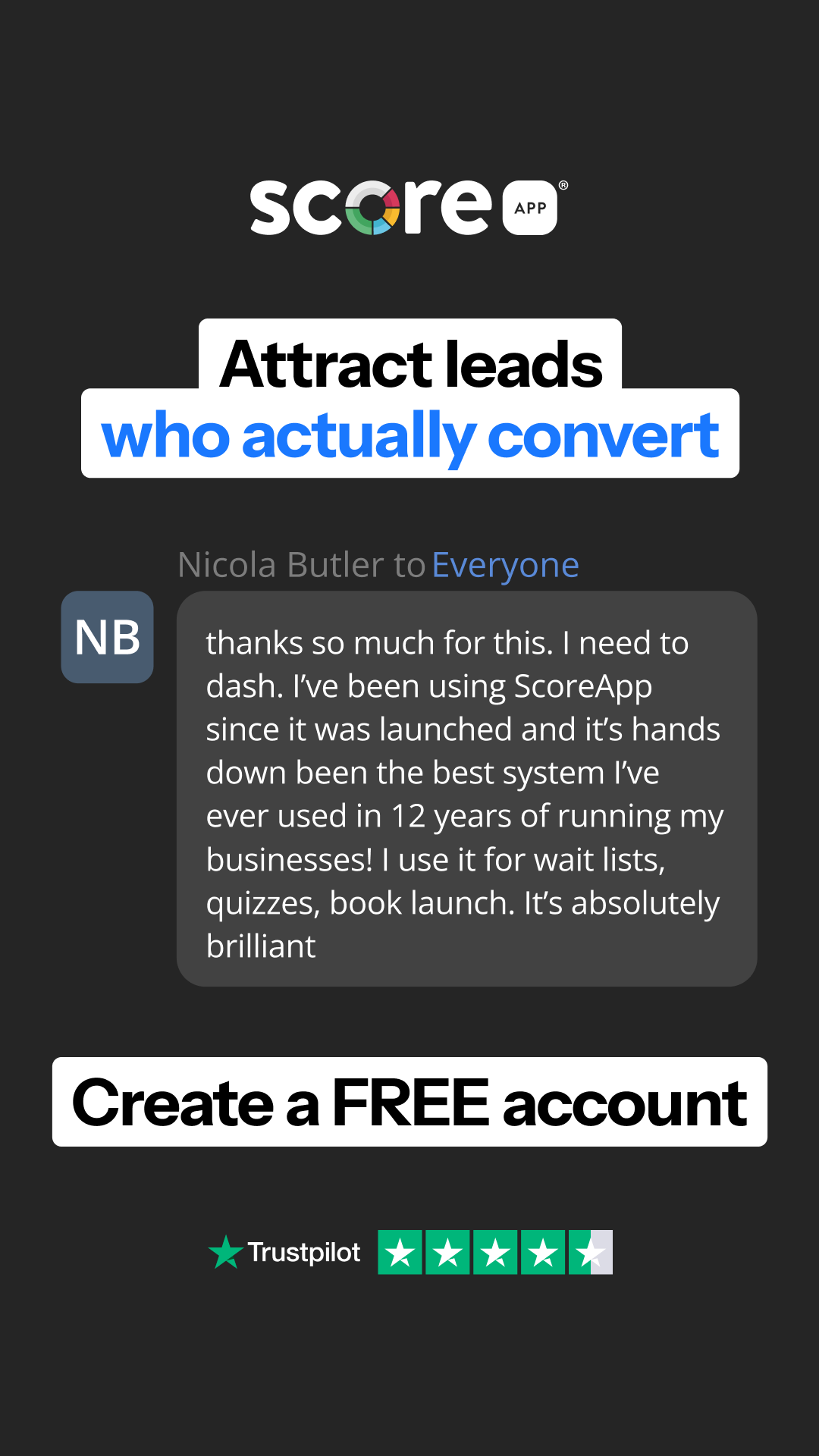 ScoreApp Facebook ad