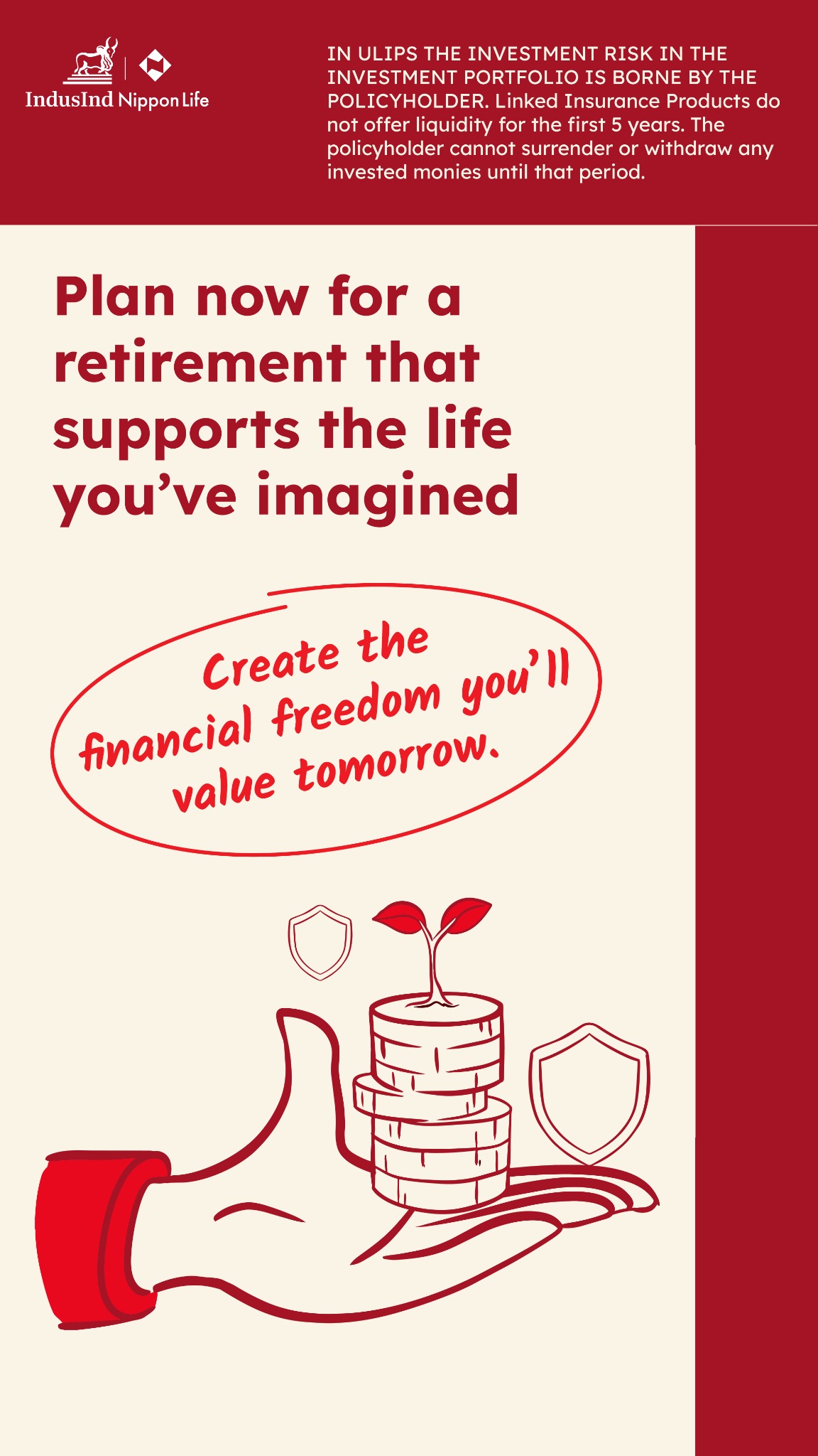IndusInd Nippon Life Insurance Facebook ad
