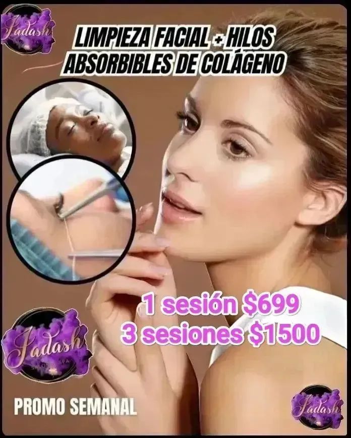 Jadash Spa. Colima, Cd Guzmán y Manzanillo Facebook ad: * HILOS ABSORBIBLES DE COLAGENO.MAS LIMPIEZA FACIAL.PROMO…