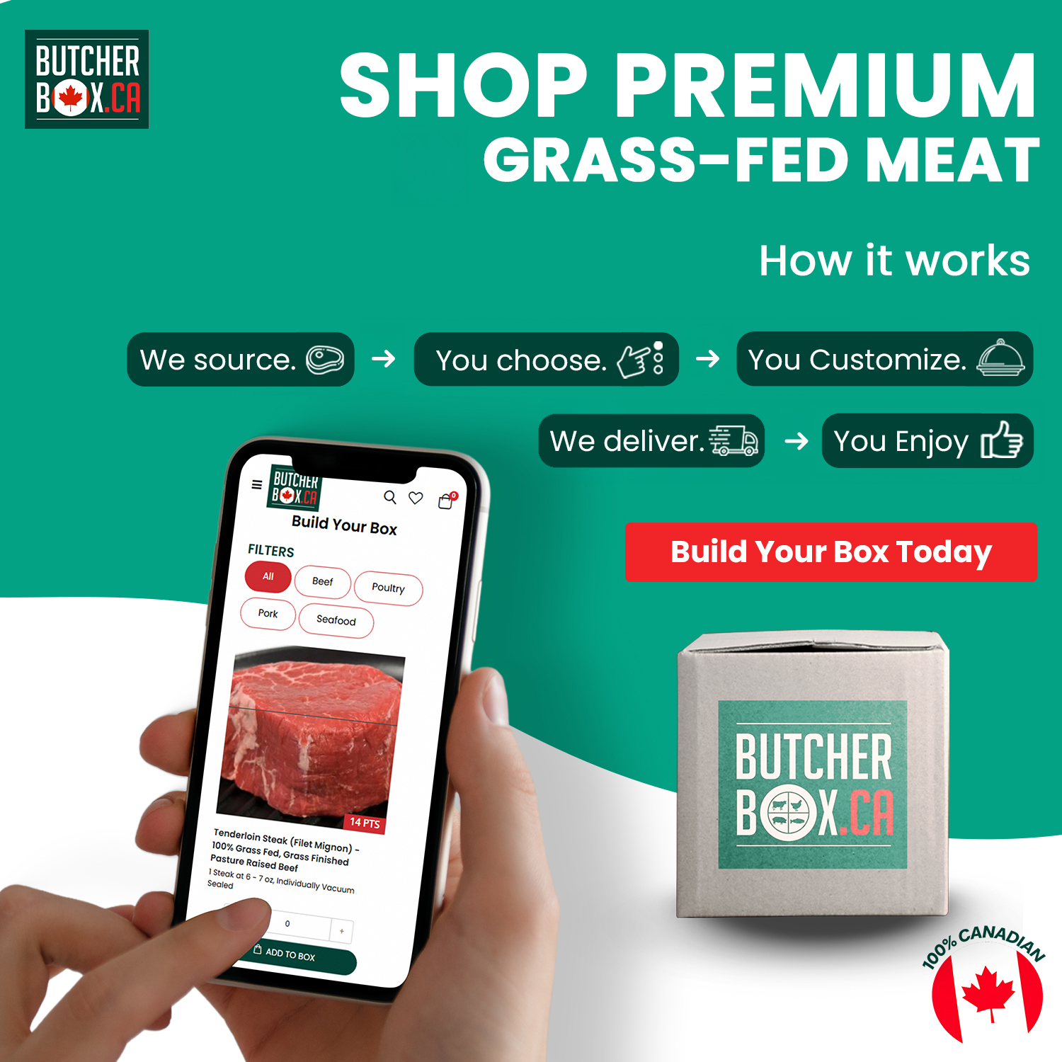 Butcher Box Facebook ad