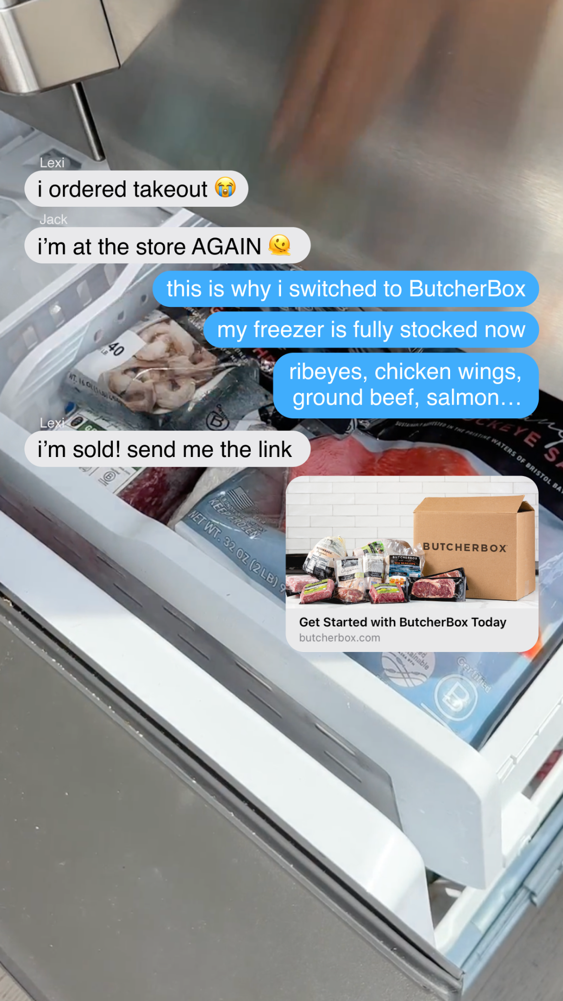 ButcherBox Facebook ad