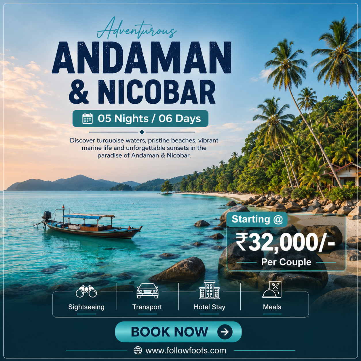 Follow Foots Facebook ad: Dreaming of your next escape?