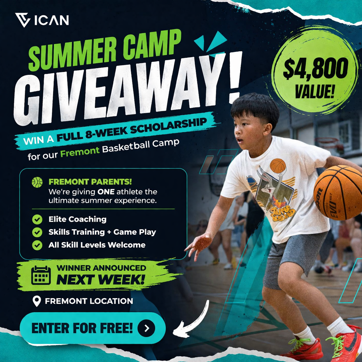 ICAN Basketball Academy Facebook ad