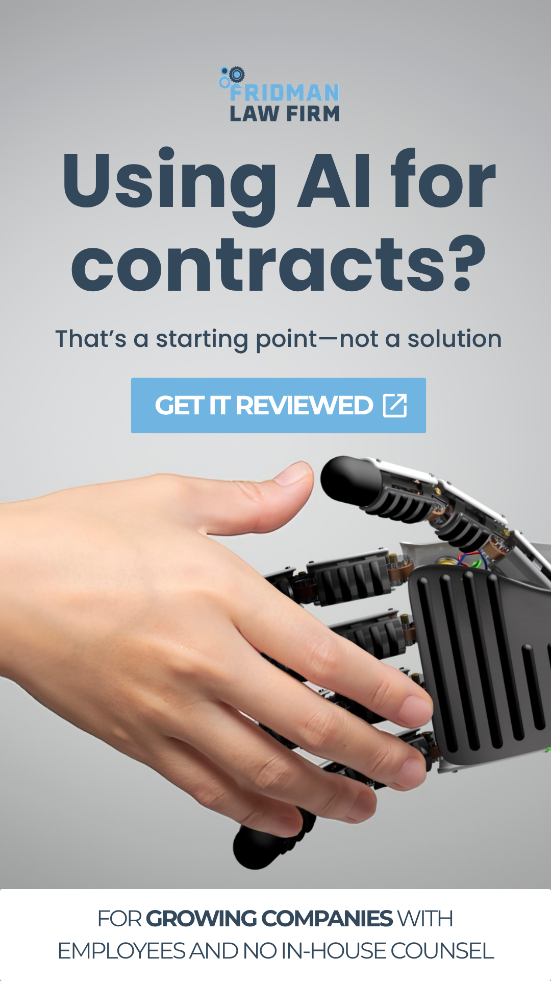 Fridman Law Firm PLLC Facebook ad from May 21, 2026