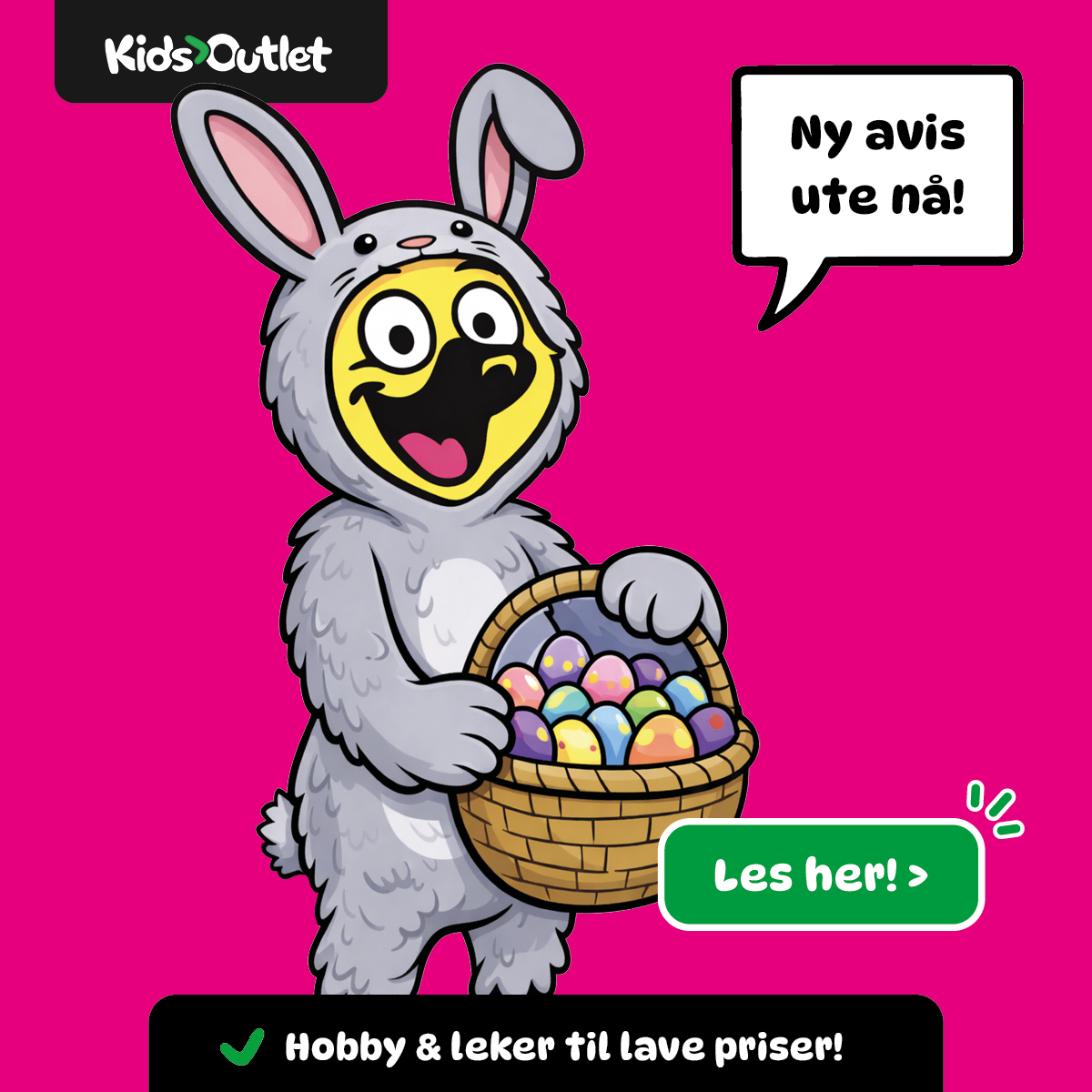 Kids Outlet Facebook ad: Påskedager!