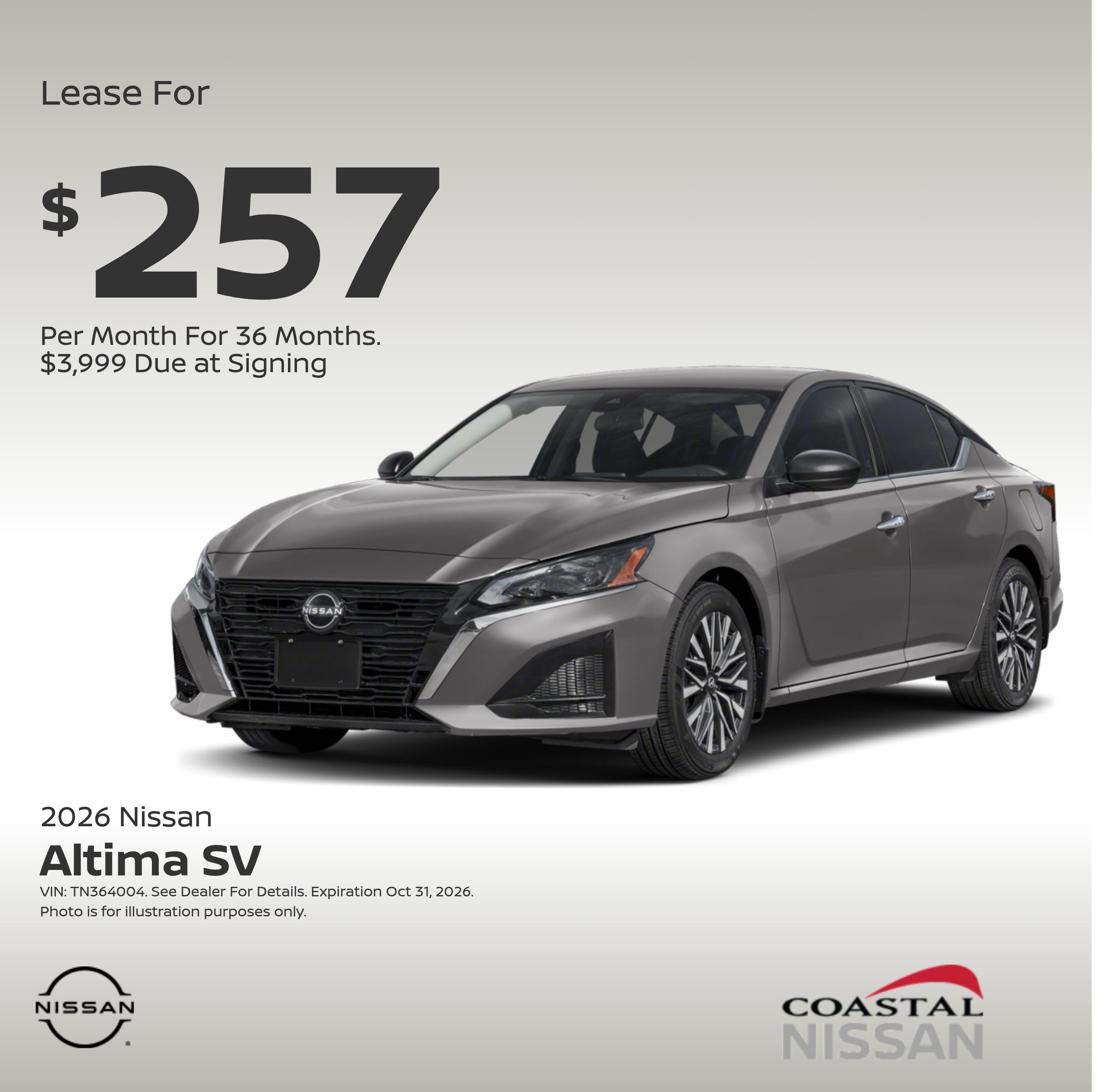 Coastal Nissan Facebook ad: We are enhancing our accessory offer to $400…