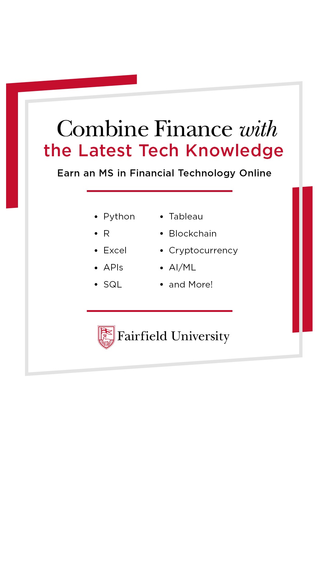 Fairfield University Charles F. Dolan School of Business Facebook ad