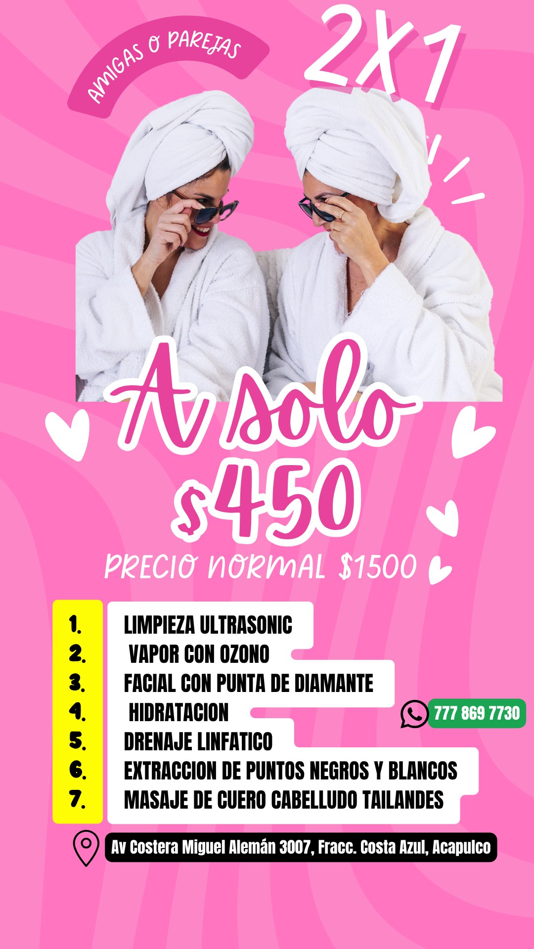 Microderm Acapulco Mx Facebook ad: LA MEJOR PROMOCION AL 2X1 DIA DE SPA…