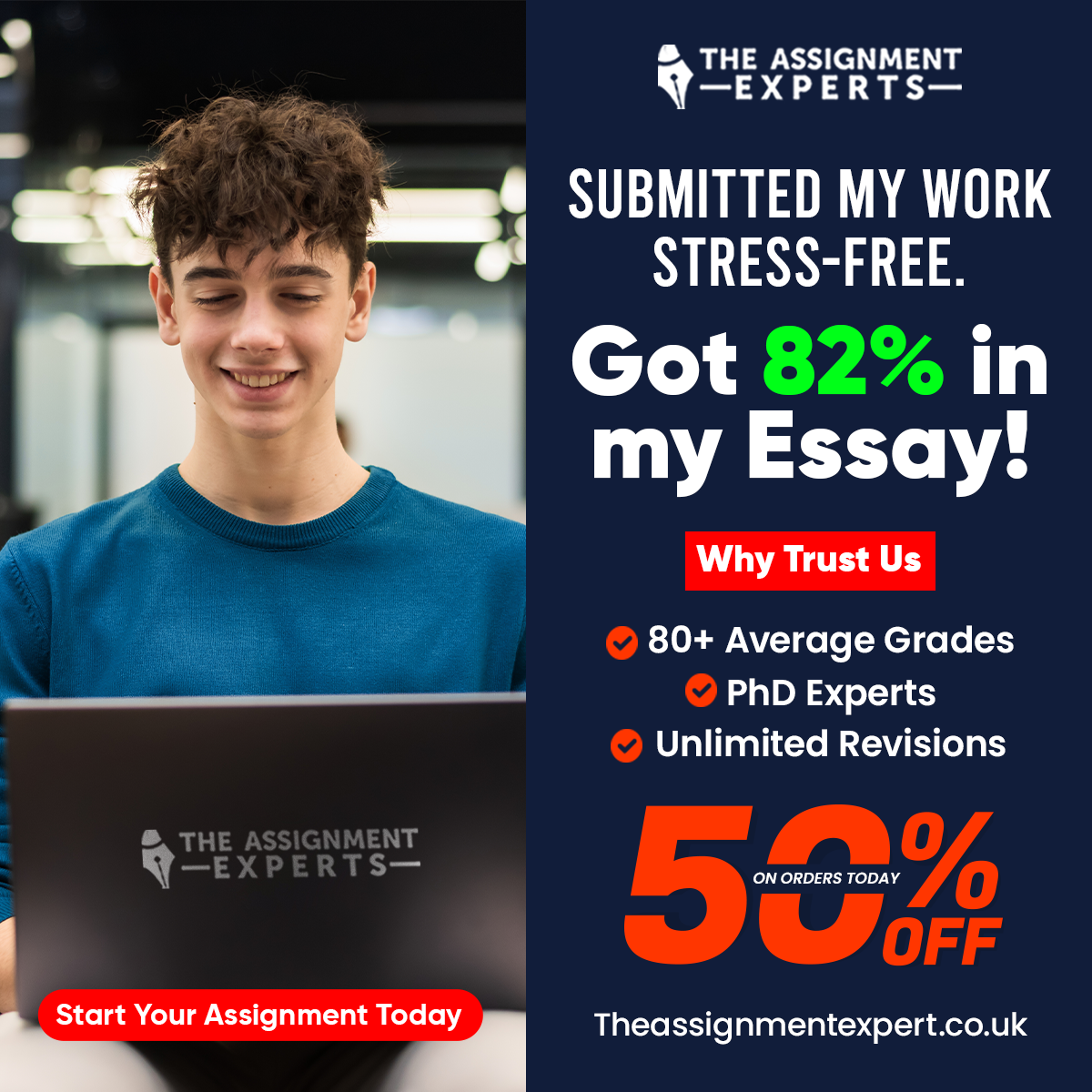 The Assignments Experts Facebook ad: Zero Plagiarism. Free Report. Total Confidence.