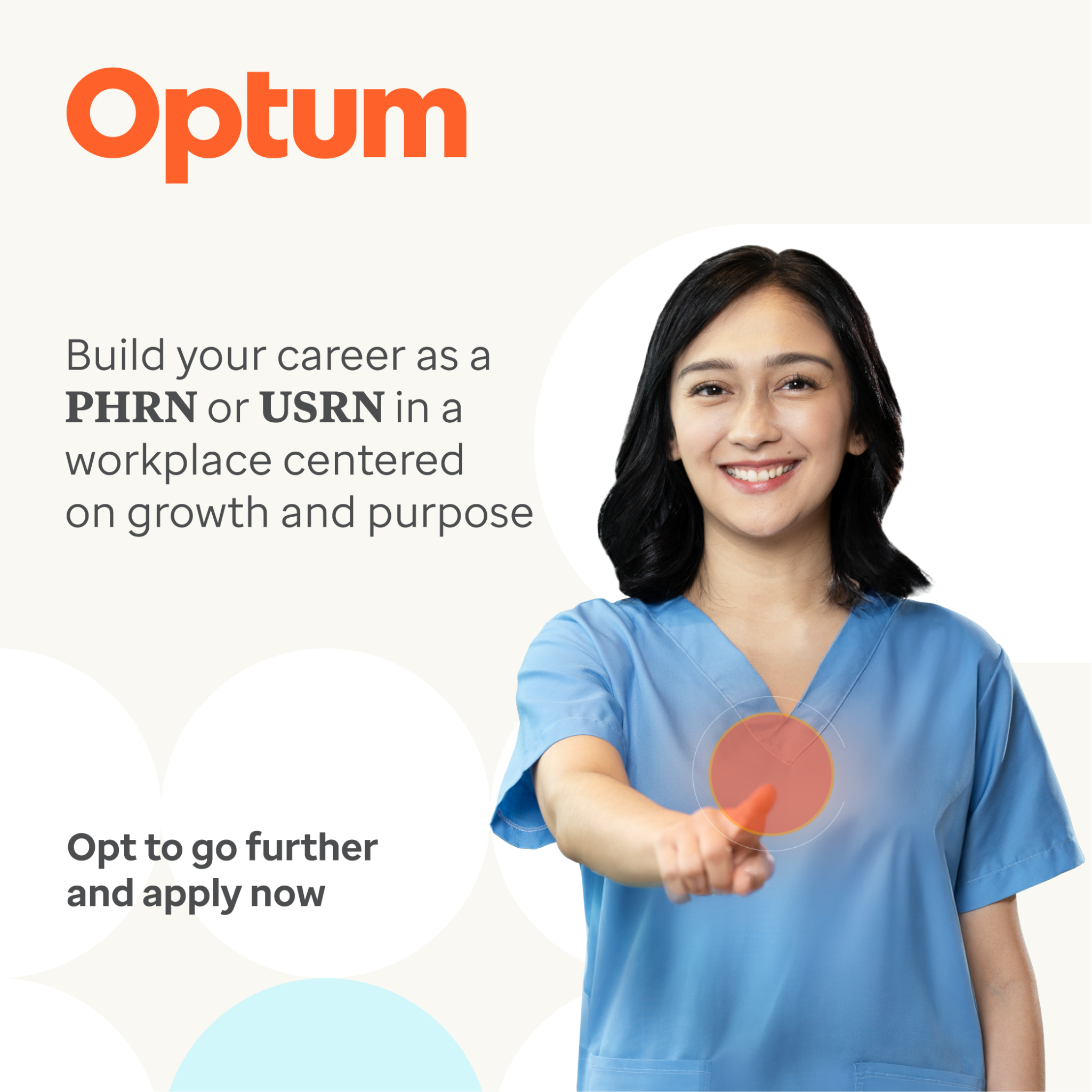 Optum Philippines Facebook ad: Care with purpose and advance your skills as…