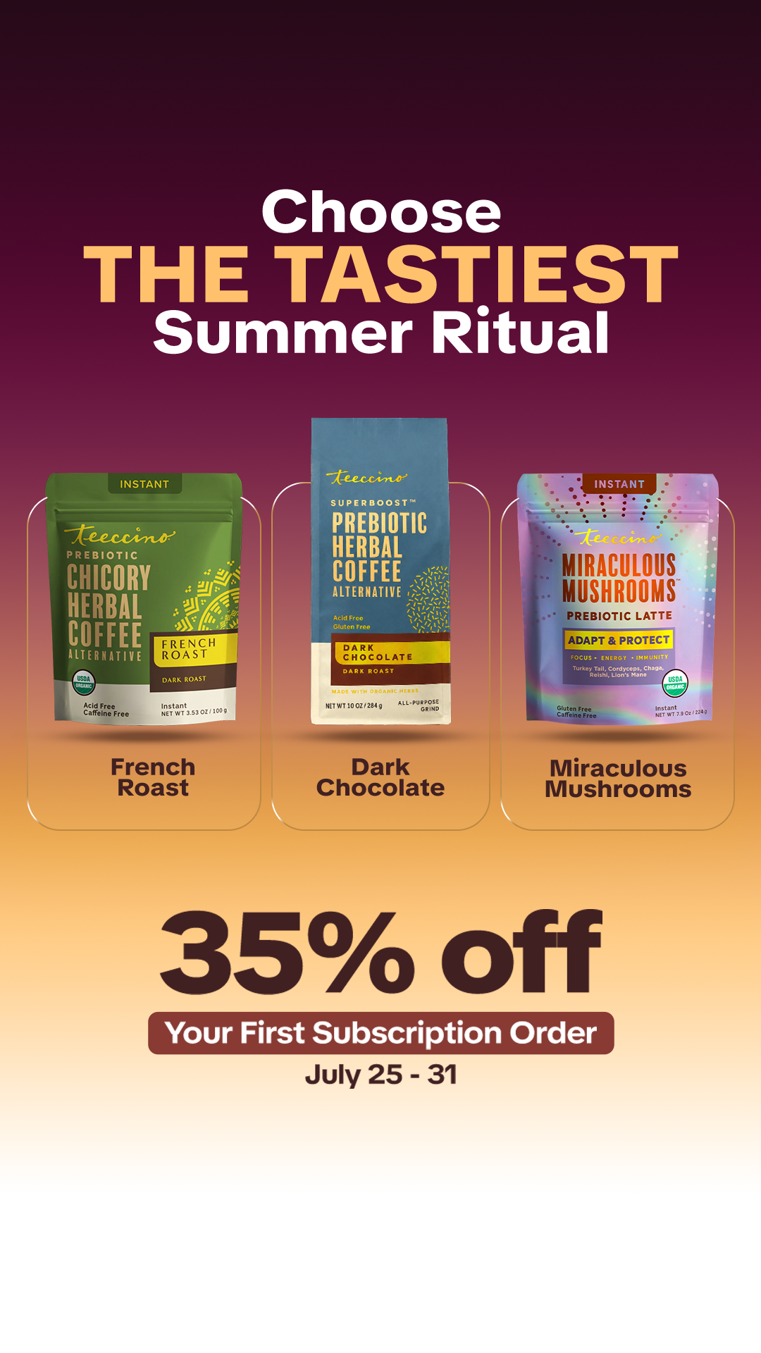 Teeccino Herbal Coffees & Teas Facebook ad