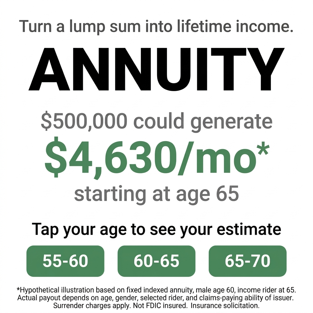 My Annuity Agent Facebook ad: Set Up Income That Lasts In Retirement