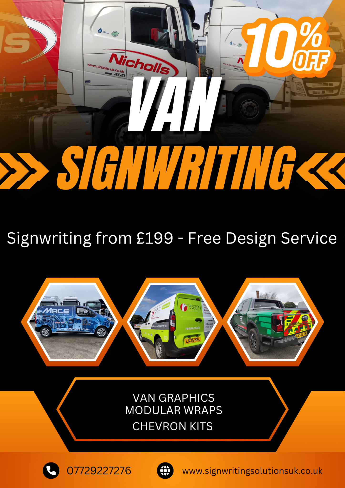 Signwriting solutions ltd Facebook ad: Signwriting & Vehicle Graphics From £199