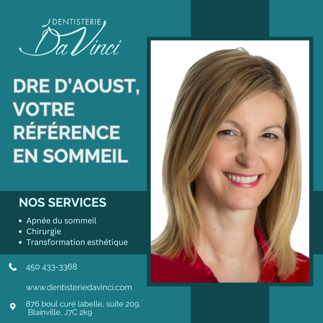Davinci Dentisterie Facebook ad: Vous pensez souffrir d'apnée du sommeil?