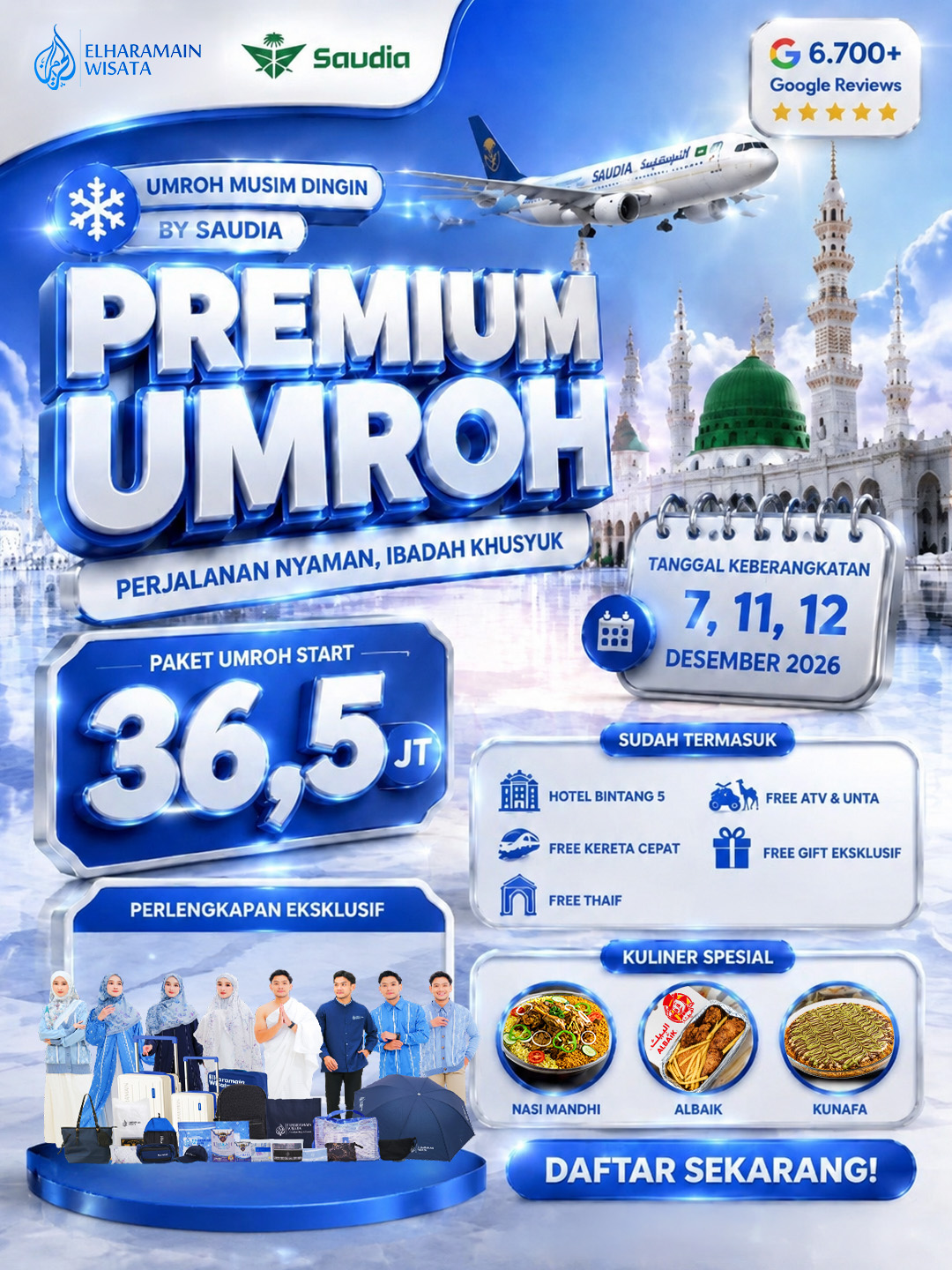 Elharamain wisata Facebook ad: Tiket Sudah Confirm, Jadwal Pasti - Daftar Umroh Sekarang!