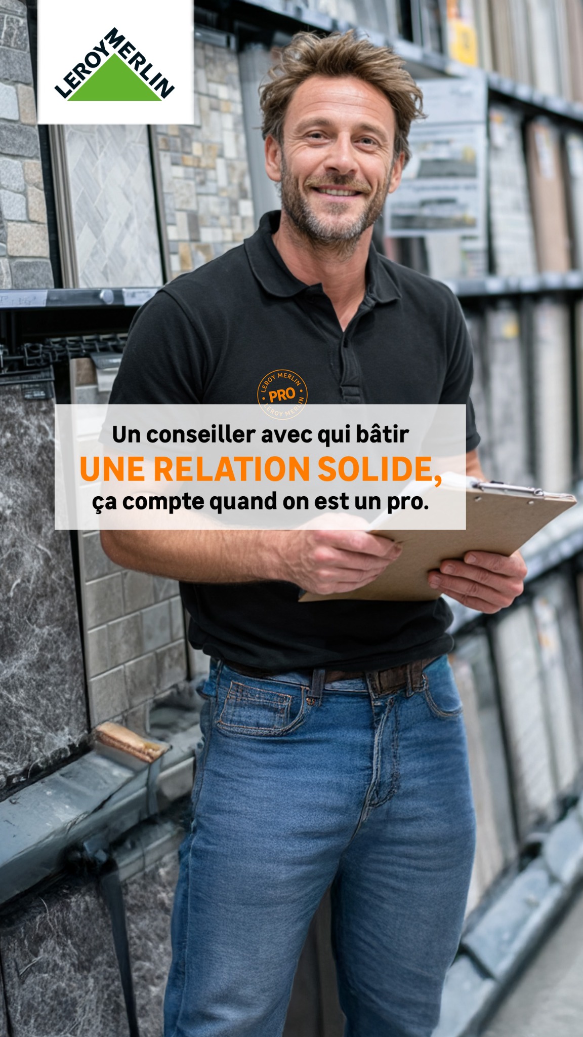 LEROY MERLIN Facebook ad: Très pros, nos conseillers!