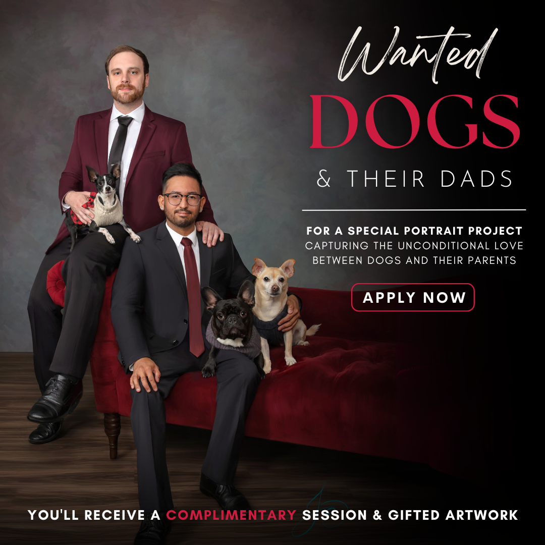Haus of Portraiture Facebook ad: Dog Dads Wanted