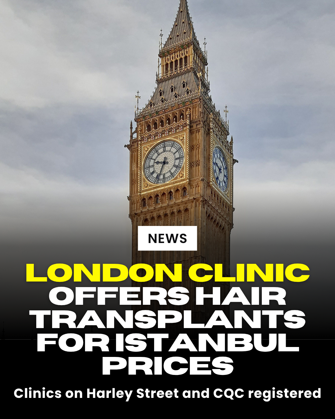 Harley Street Healthcare - Hair Transplant Clinics Facebook ad from Nov 10, 2025