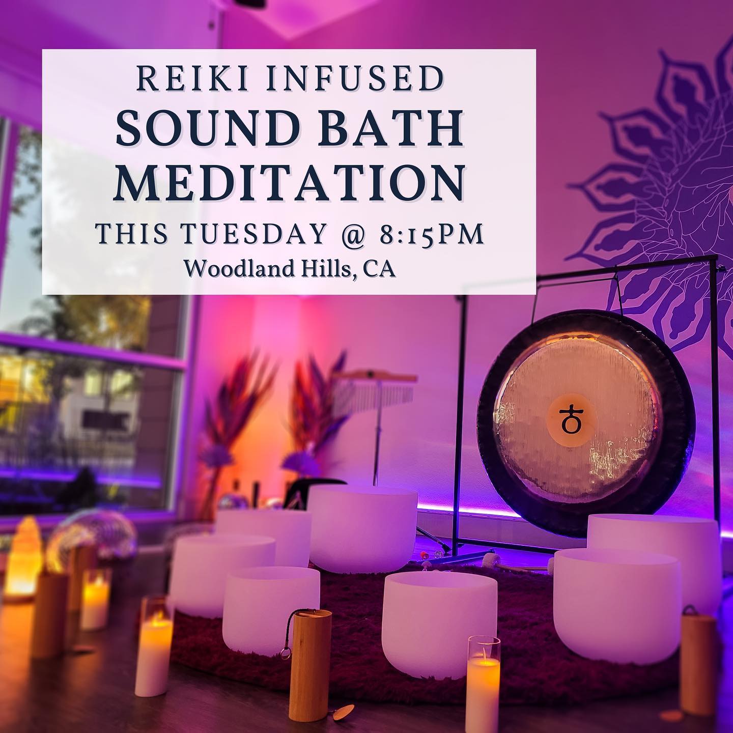 Embody Through Yoga Studio Facebook ad: EVERY TUESDAY at 8:15pm Our sound baths are…