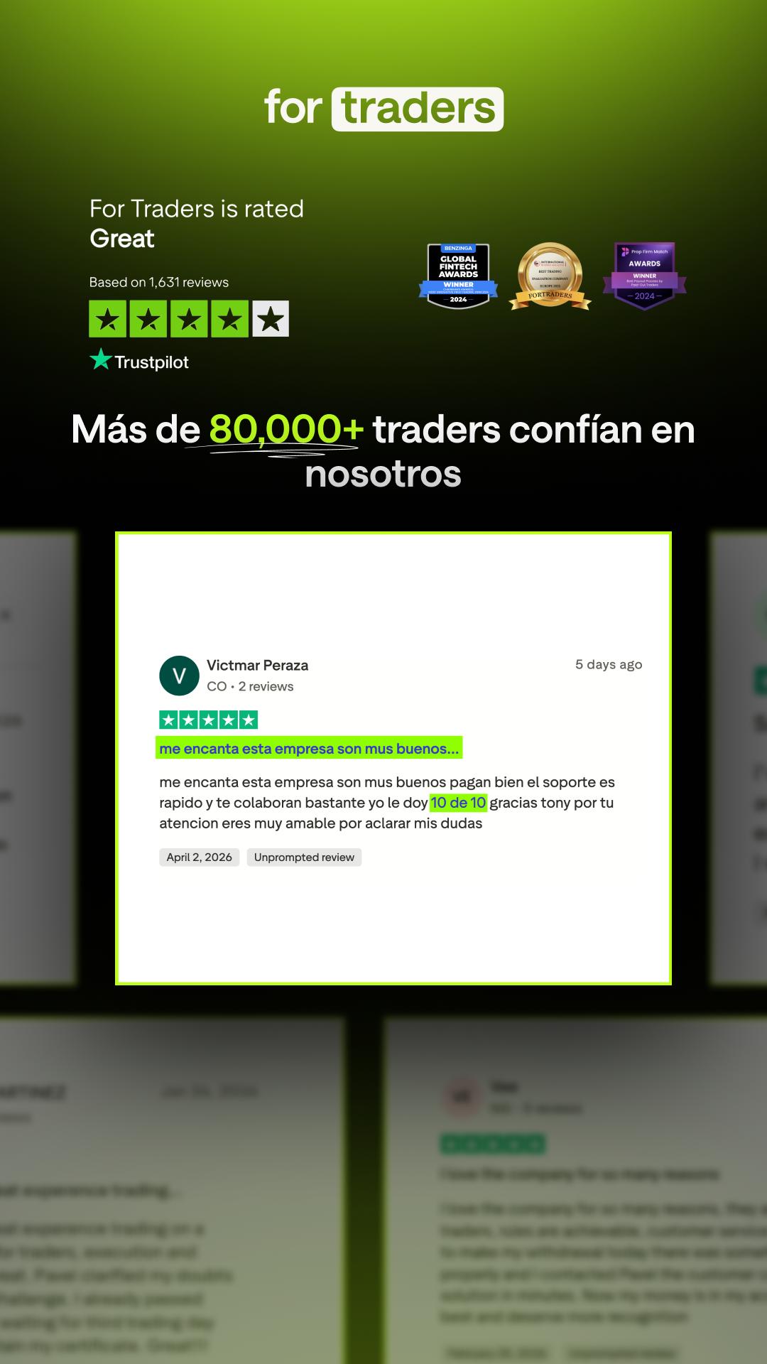 For Traders Español Facebook ad from Aug 27, 2026