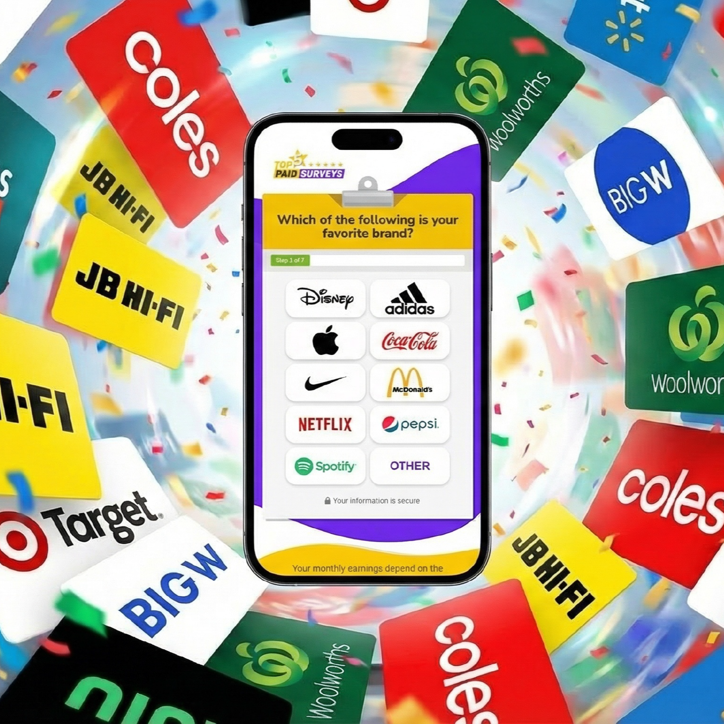 Top 5 Paid Surveys Facebook ad