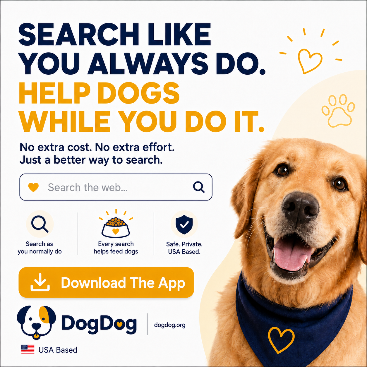DogDog - the search engine that saves dogs Facebook ad