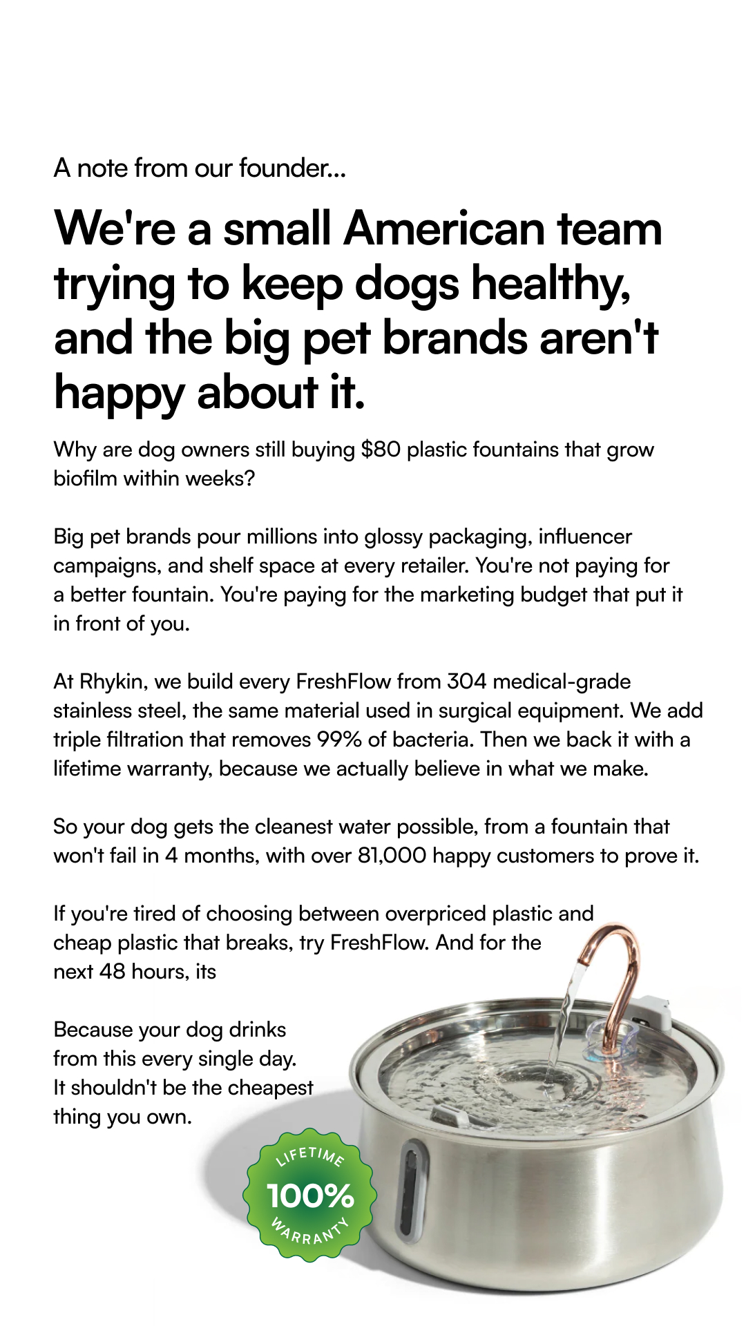 Rhykin Pet Co Facebook ad