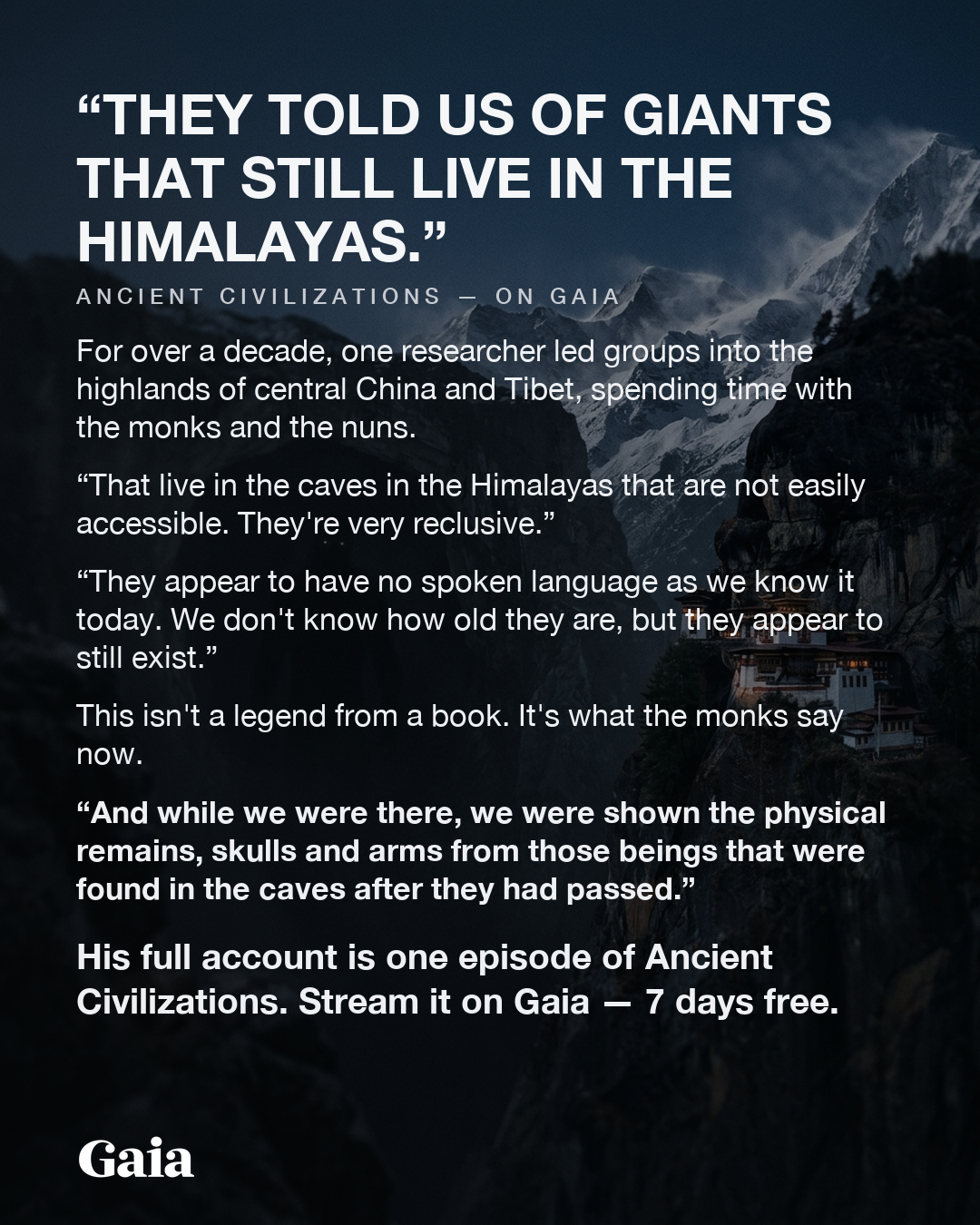Gaia Facebook ad