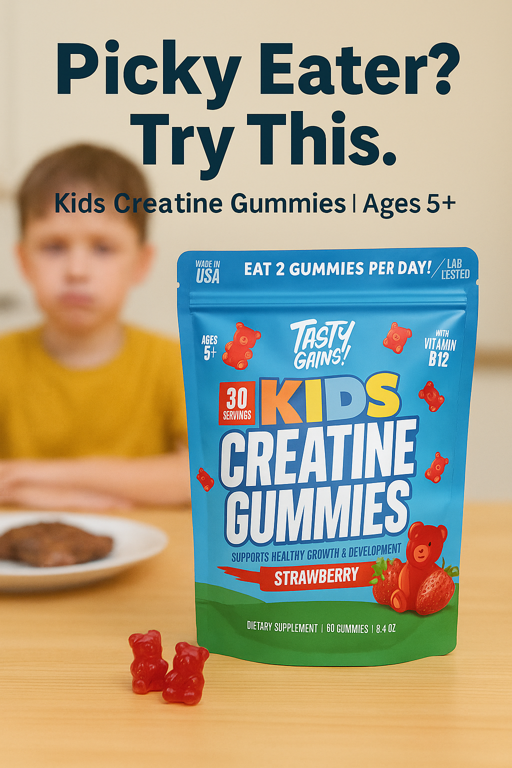 Tasty Gains Facebook ad