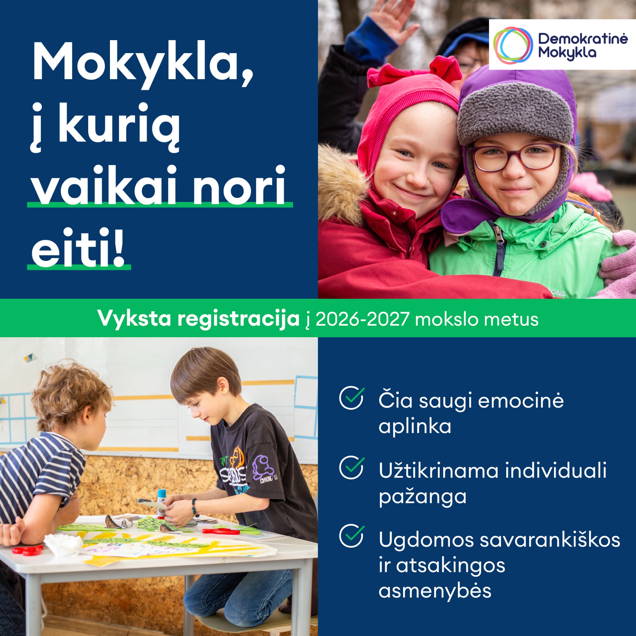 Demokratinė mokykla Facebook ad