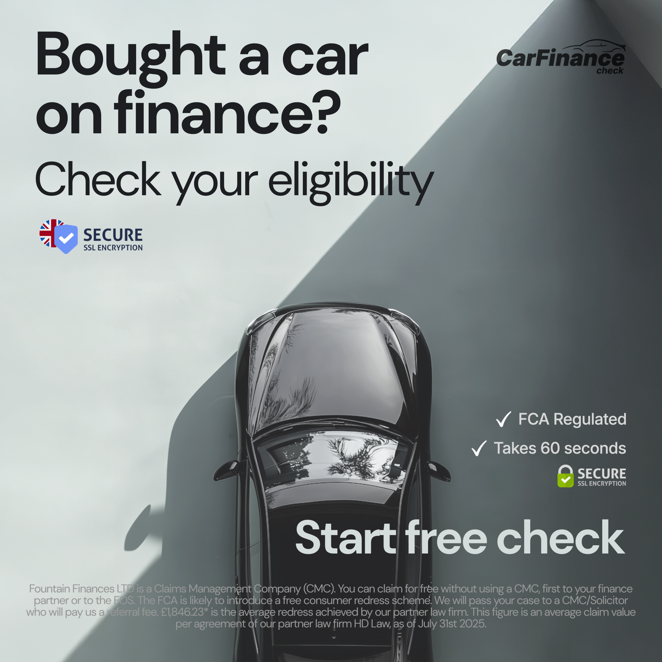 CarFinance Check Facebook ad from Mar 20, 2026