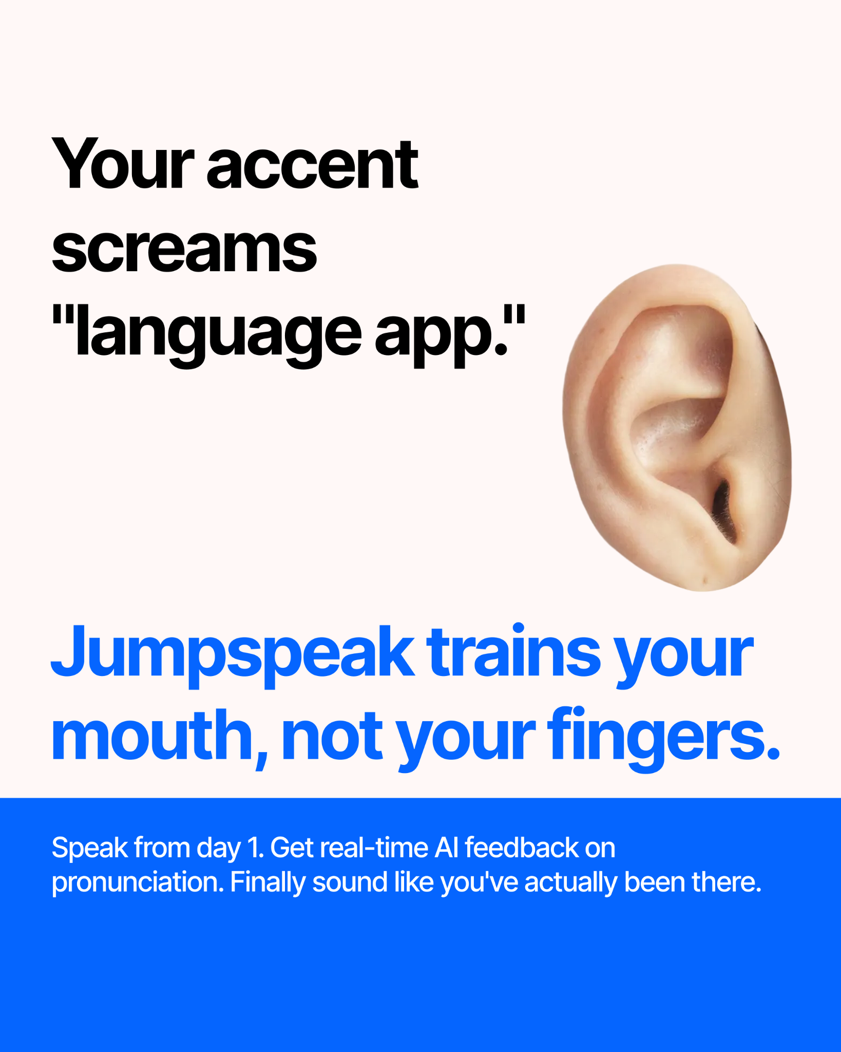 Jumpspeak Facebook ad