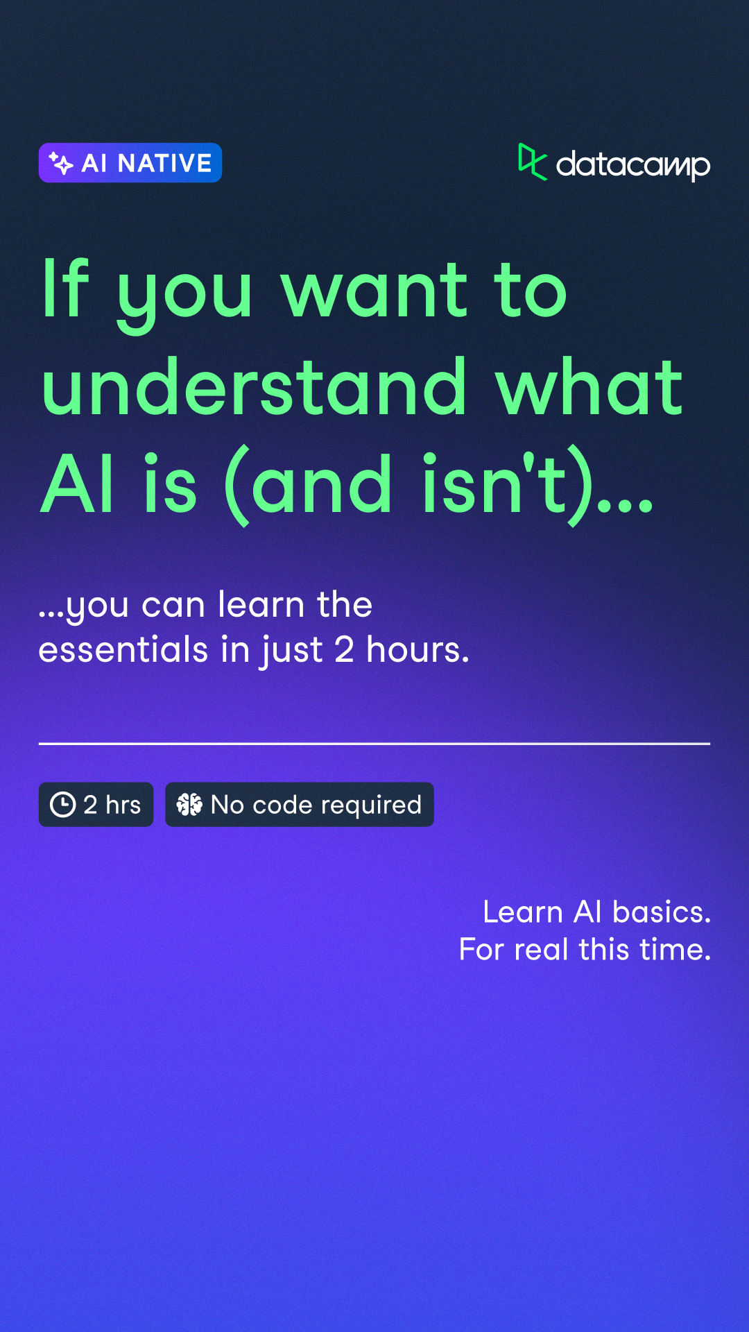 DataCamp Facebook ad
