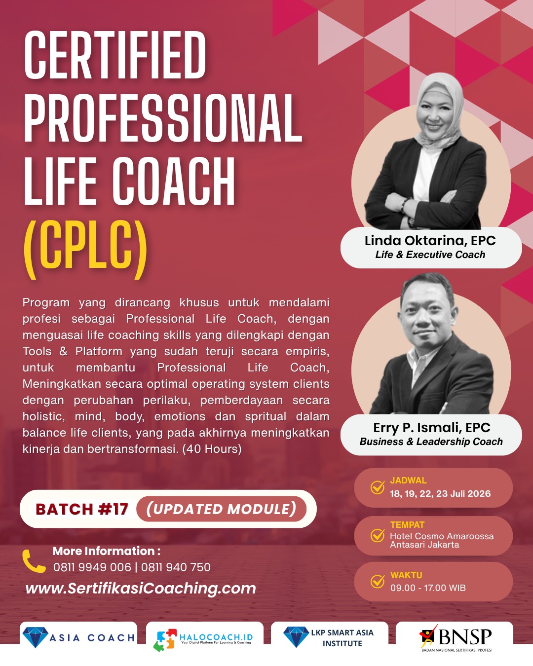 Asia Coach Indonesia Facebook ad: Jadi Life Coach Bersertifikat!