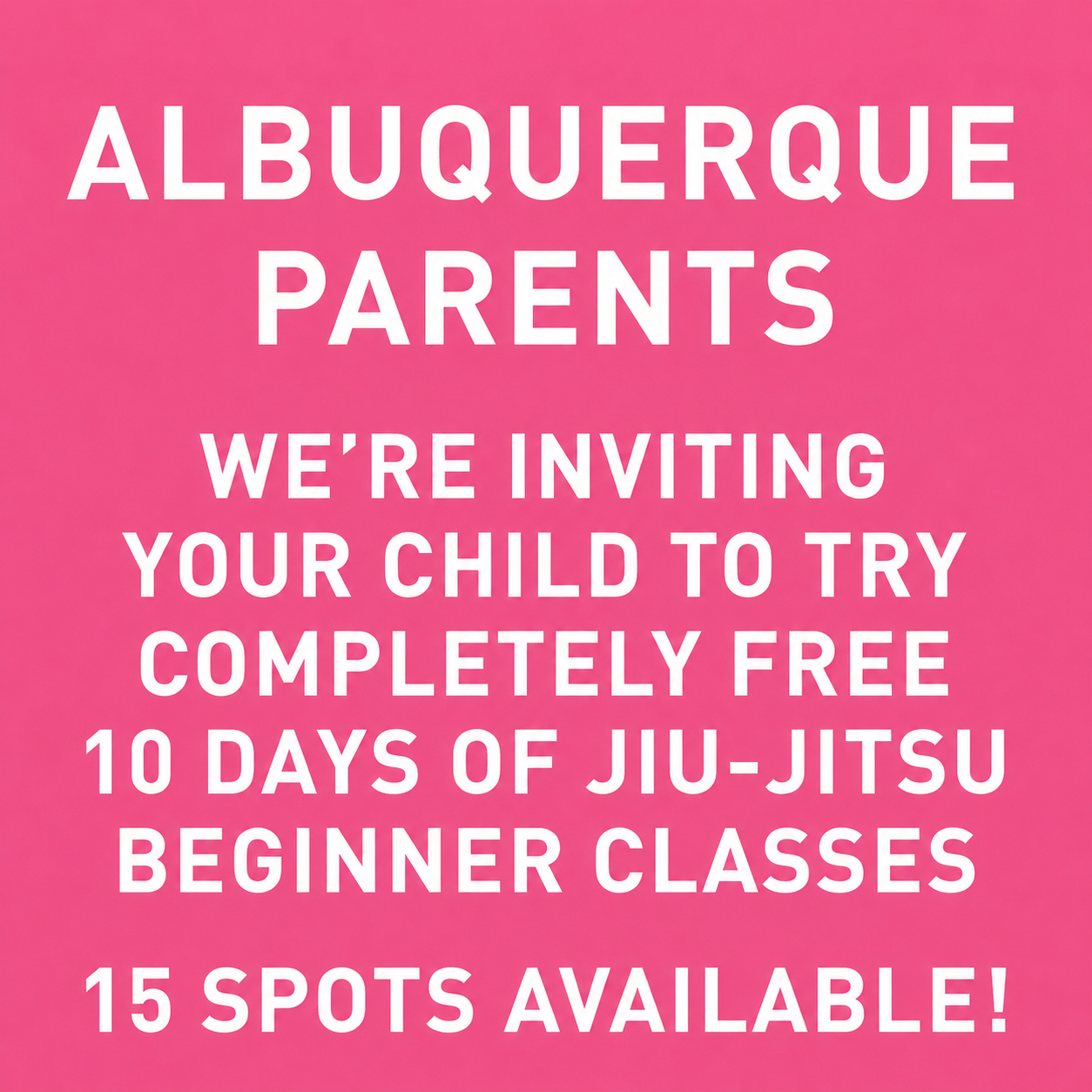 Gracie Barra Albuquerque Facebook ad: 10 Free Days For Kids