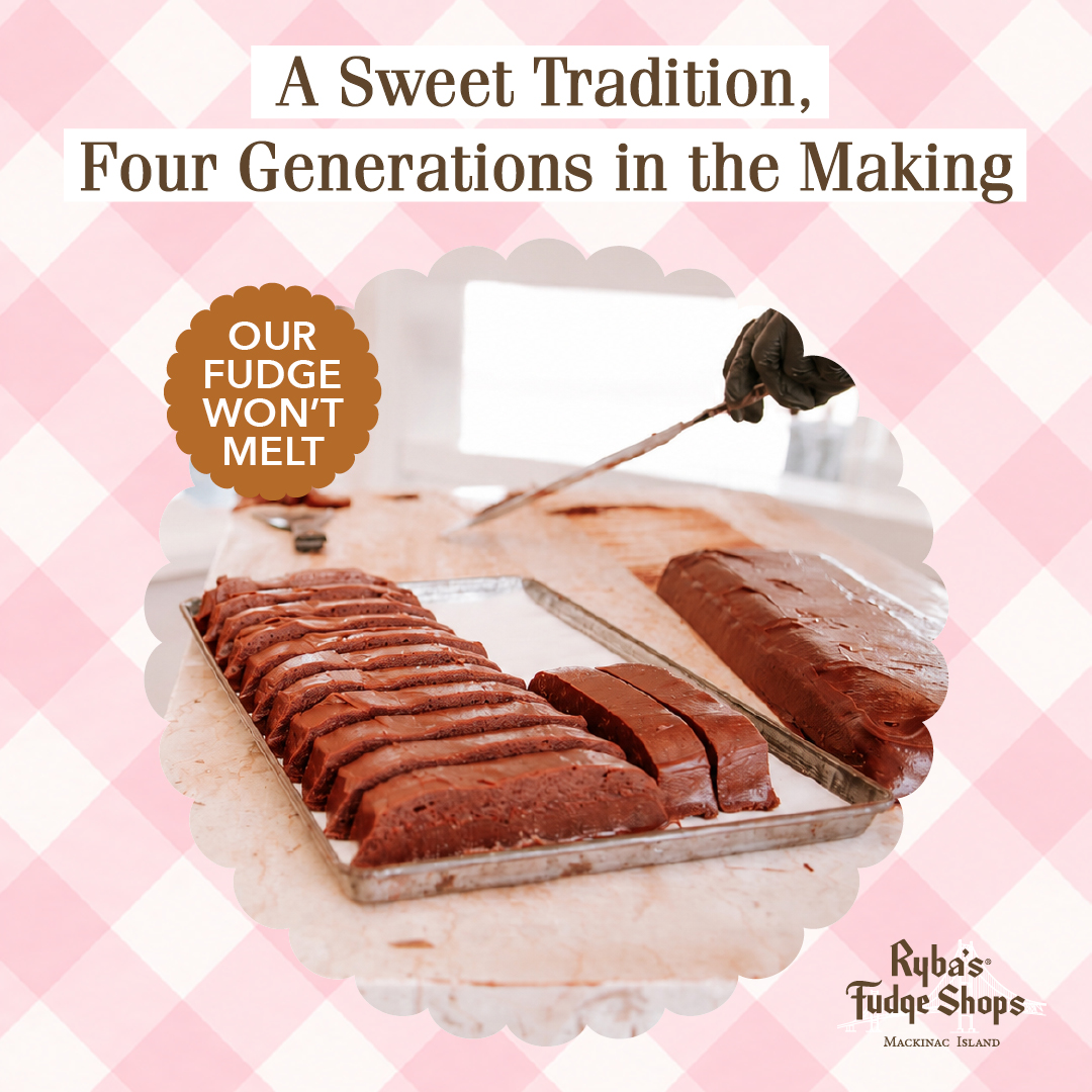 Ryba's Fudge Shops Facebook ad: Shop Mackinac Island Fudge Online