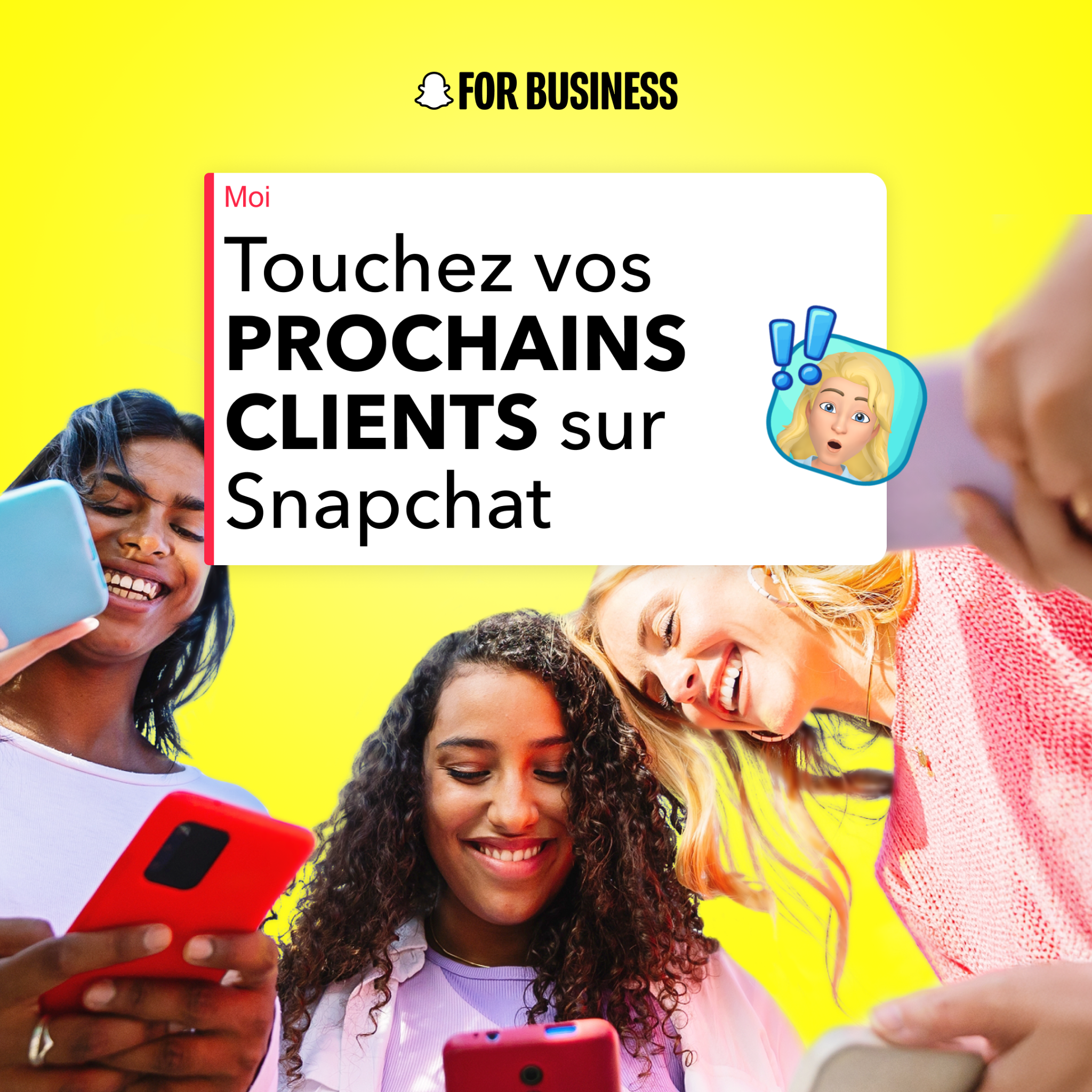 Snapchat for Business Facebook ad