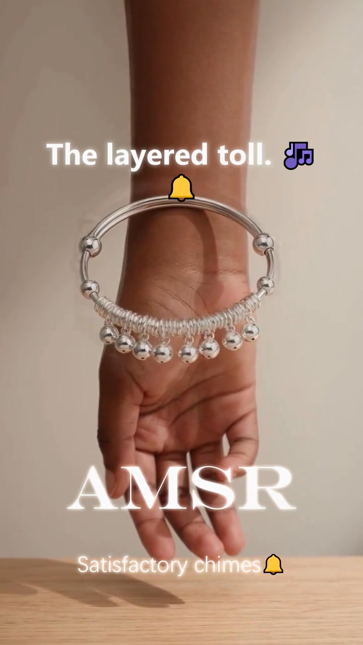 Rablaisie cool Facebook ad: Adjustable Silver Bell Charm Bangle, Playful Elegance for…