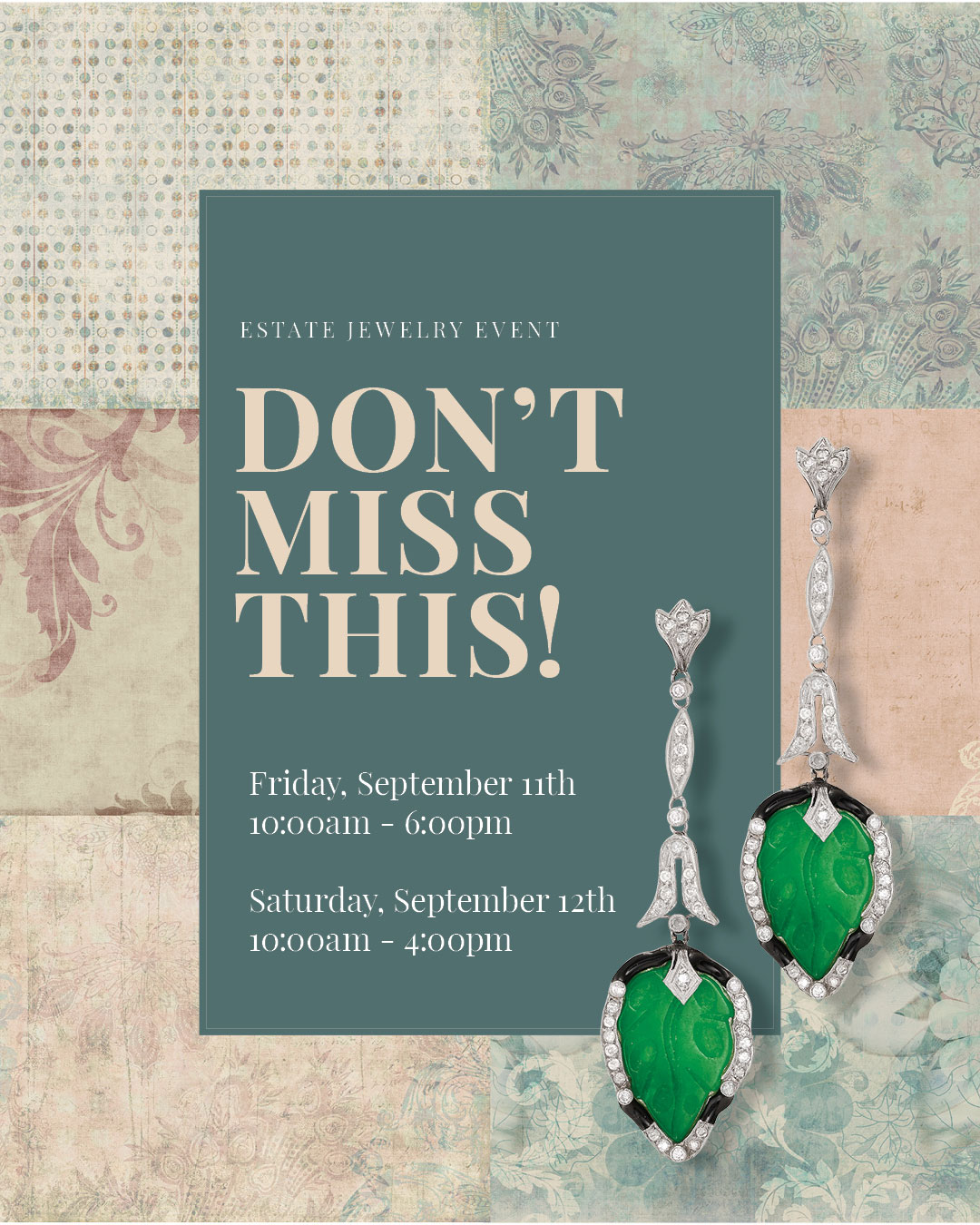 Dukes Jewelers Facebook ad: Estate Jewelry Showcase