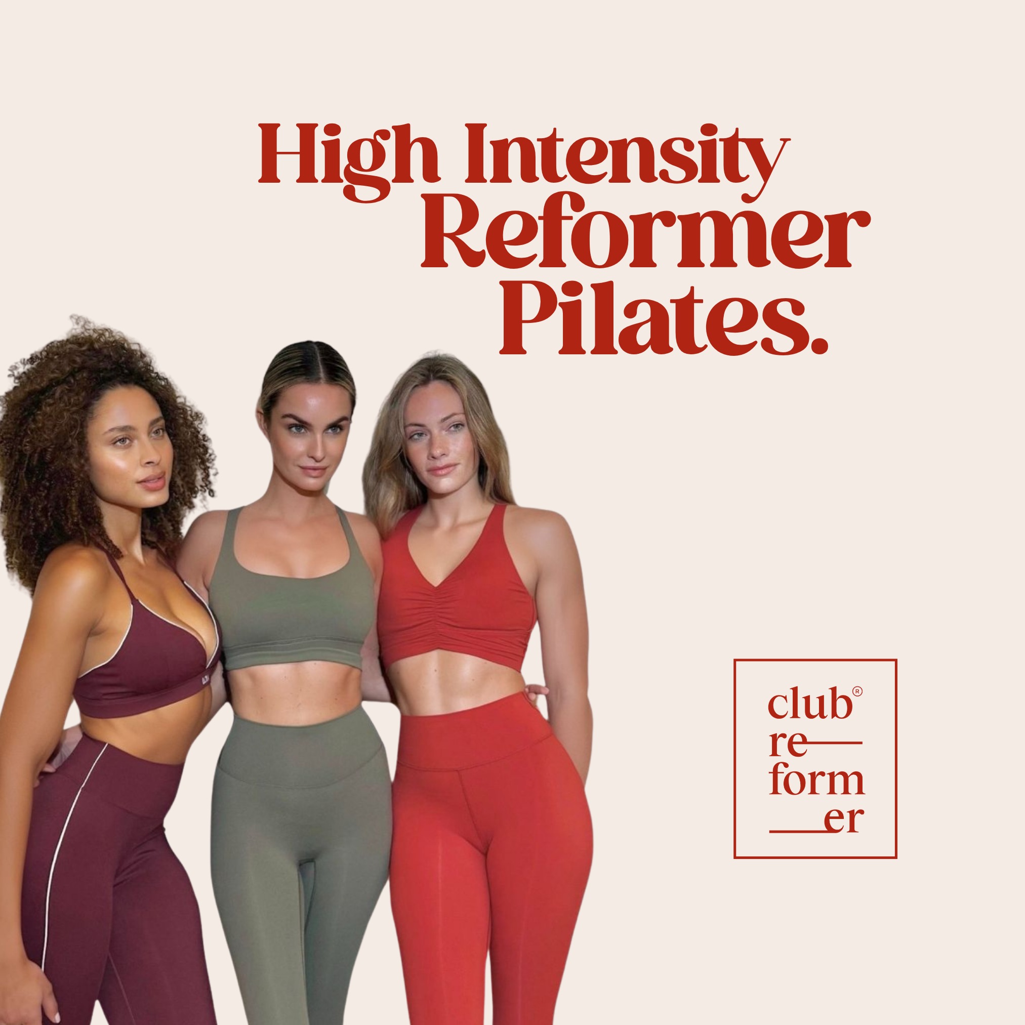 Club Reformer Brussels Facebook ad: NEXT LEVEL REFORMER PILATES