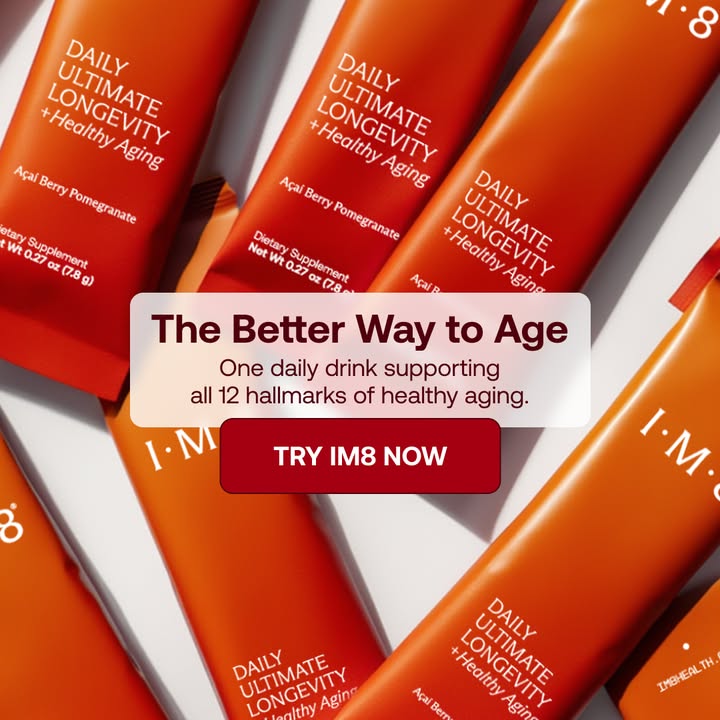 IM8 Global Facebook ad: Longevity Starts at the Cellular Level