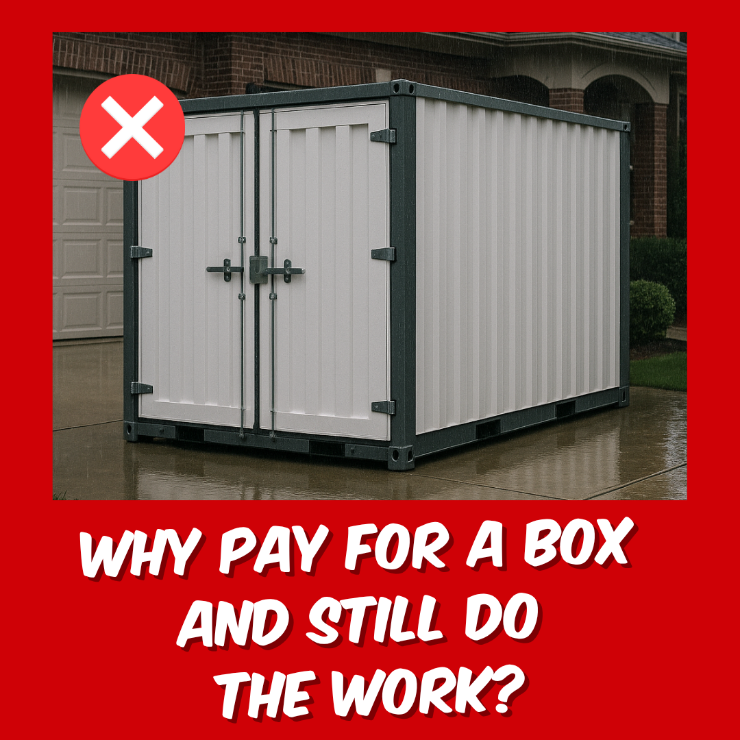 Coastal Moving Services Facebook ad: With containers, you’re the labor.