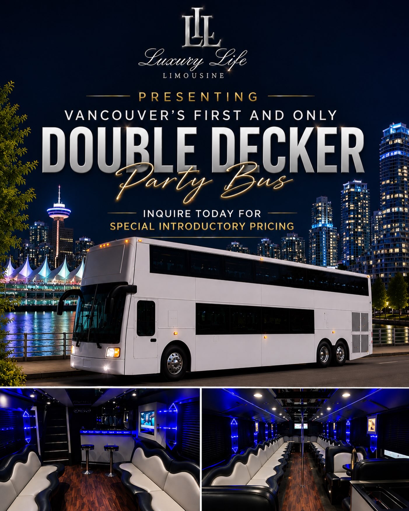 Luxury Life Limousine Facebook ad: For an experience on a whole new level.