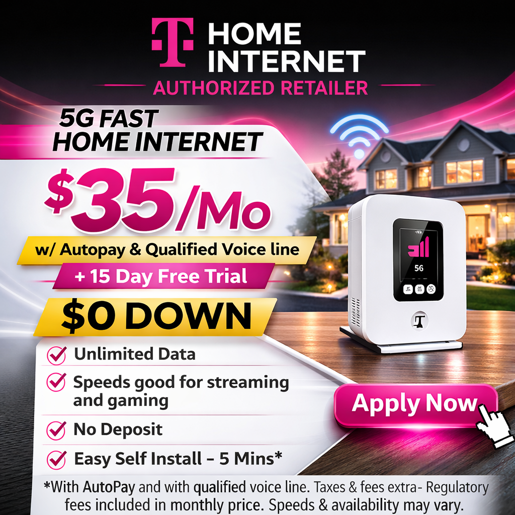 T-Mobile Authorized Dealer - 5G Home Internet 5G Facebook ad: Check Avalability