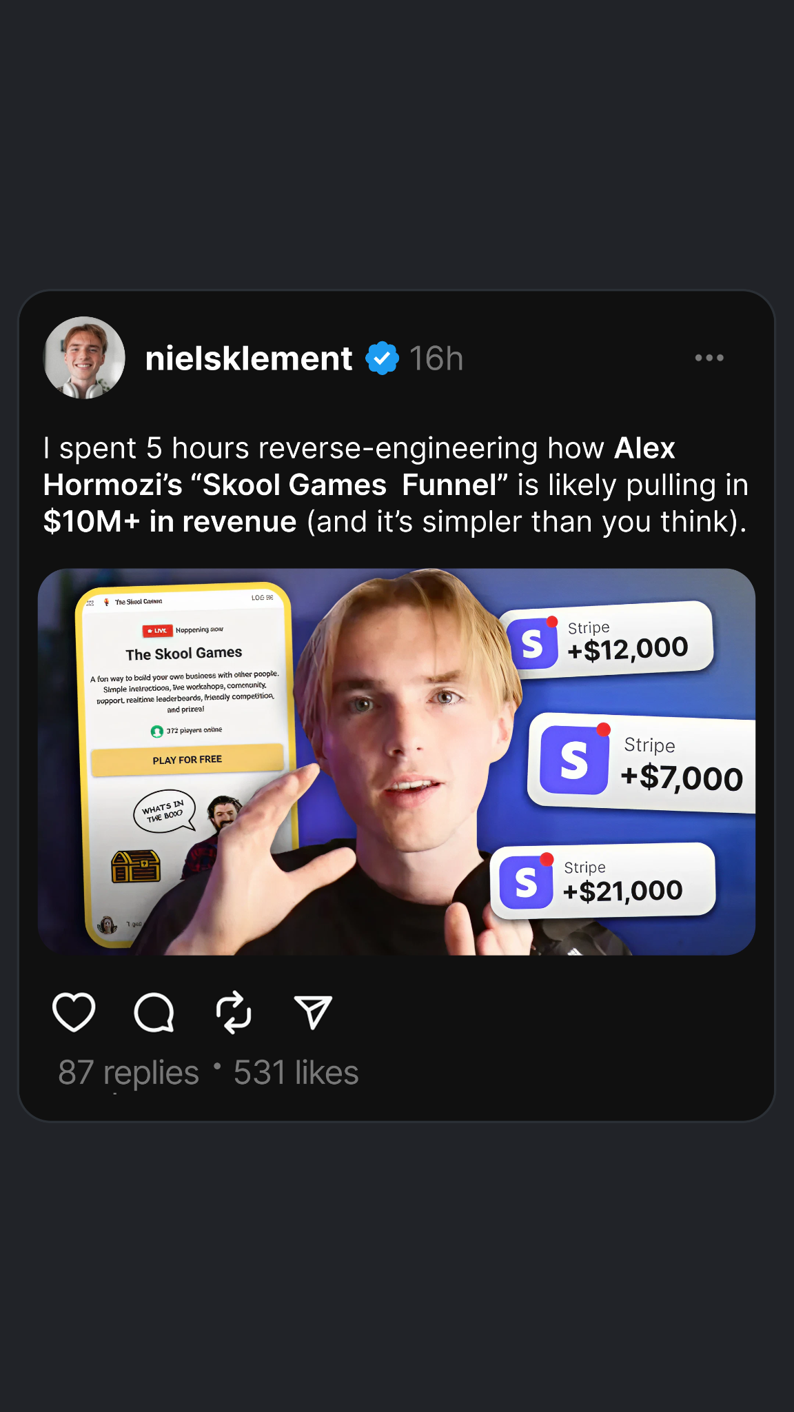 Niels Klement Facebook ad