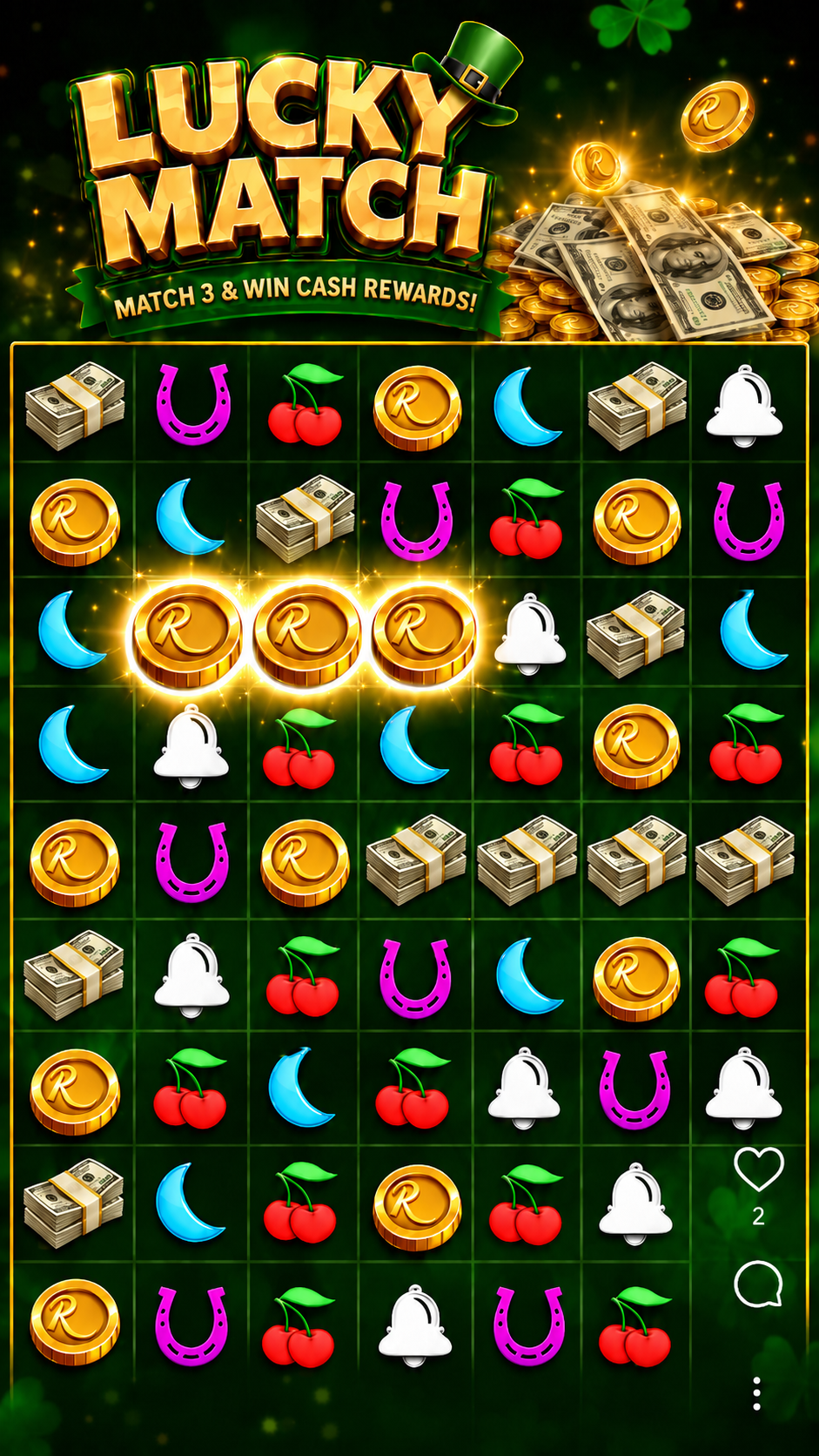 Rewardify Games Facebook ad: No Wagering, Ever!