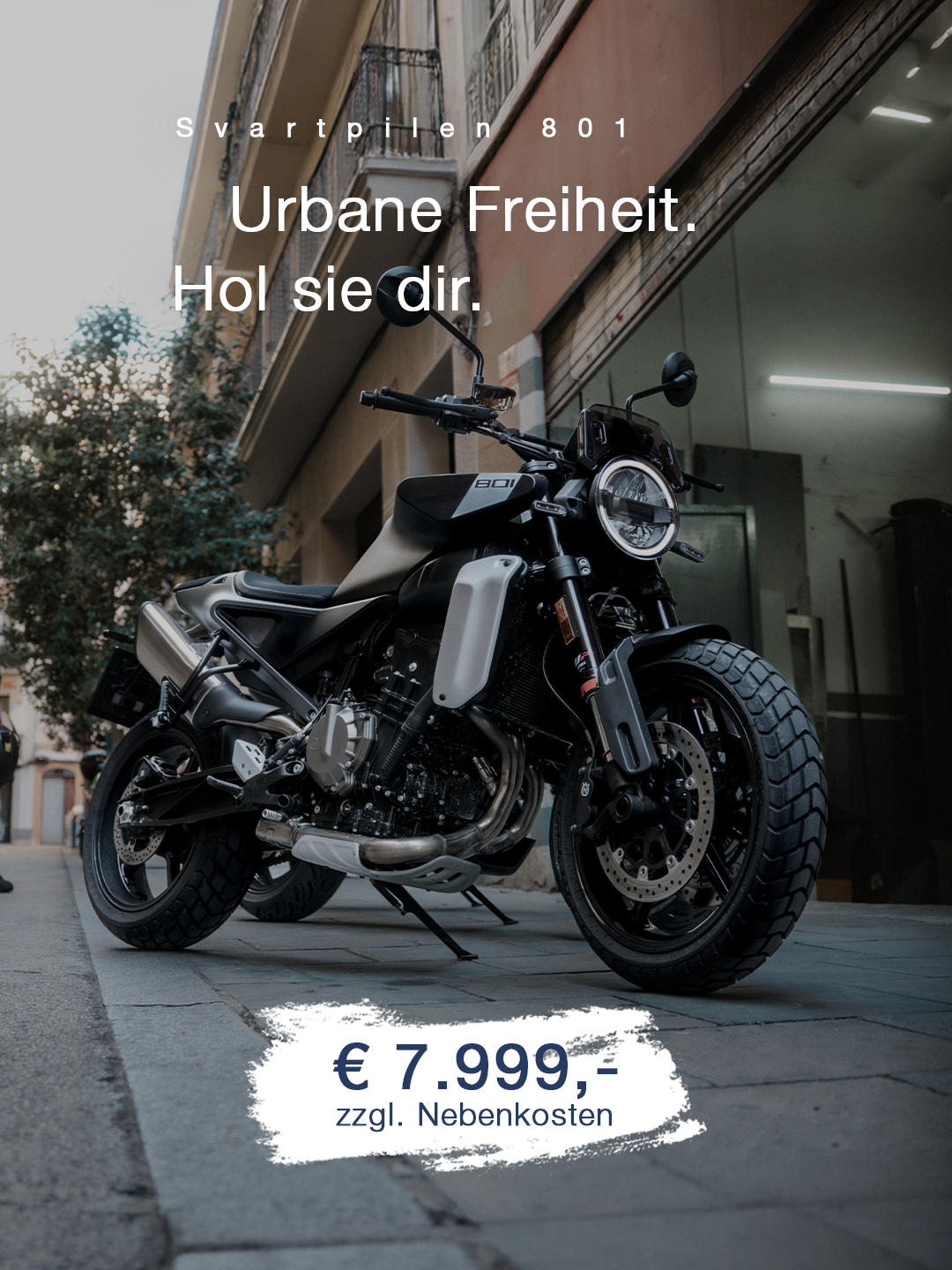 Husqvarna Motorcycles Facebook ad: Dein Style. Dein Vorteil.