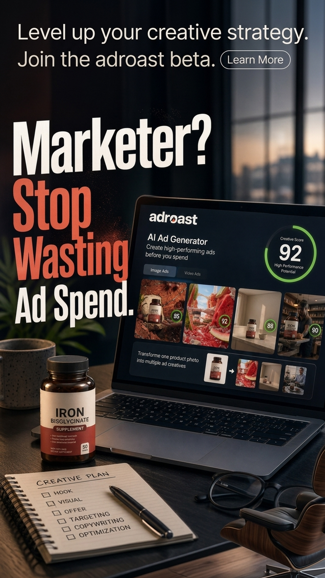 AdRoast.ai Facebook ad