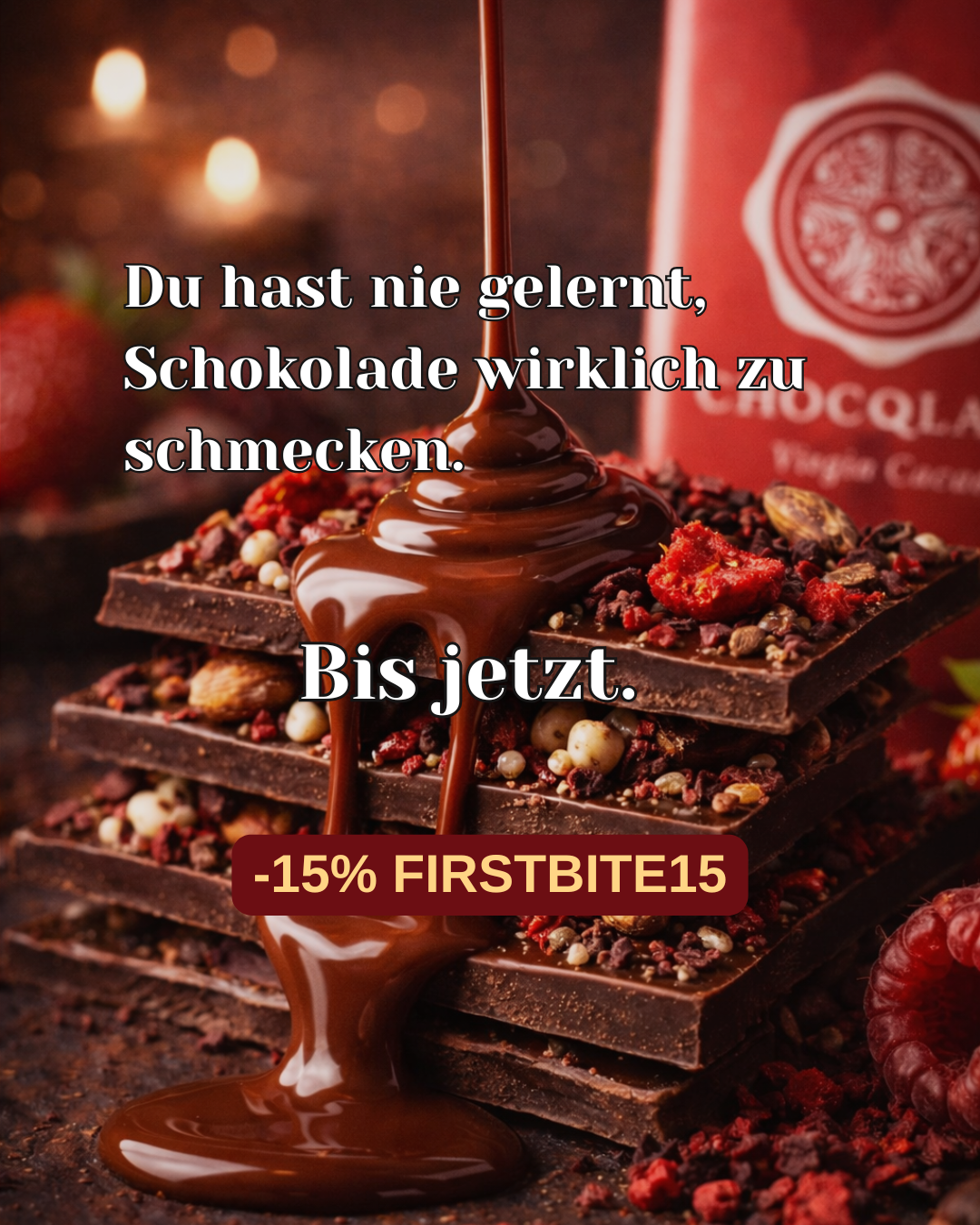 ChocQlate. The Power of Cacao. Facebook ad: Vielleicht ist es das hier.
